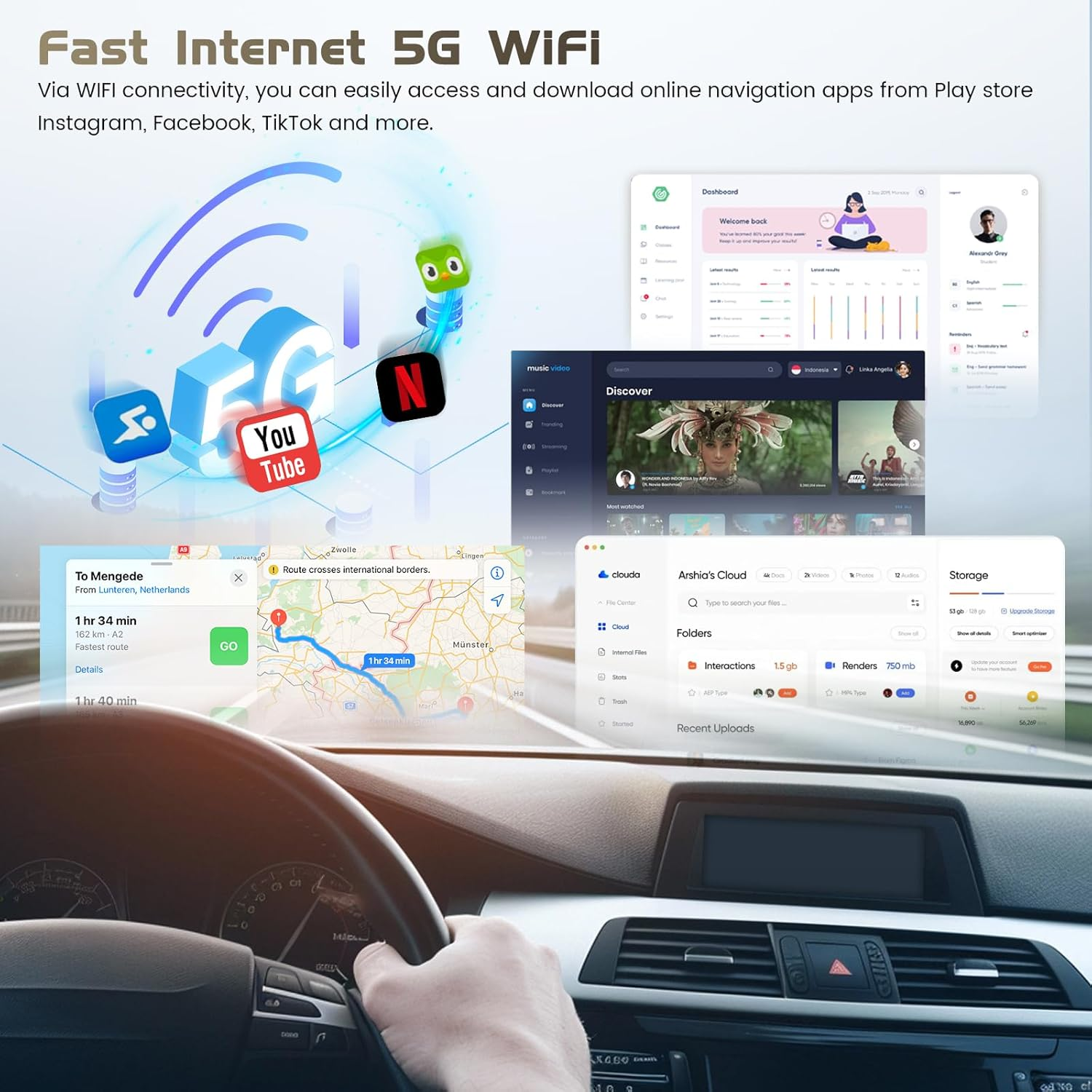 [Fit JBL] Android 15 Car Radio for Toyota Camry 2012 2013 2014, 10.1 Inch Capacitive HD Touch Screen for Camry Head Unit with Carplay Android Auto 5G Wifi GPS Bluetooth 5.0 1280 * 720 4+64G image number 6