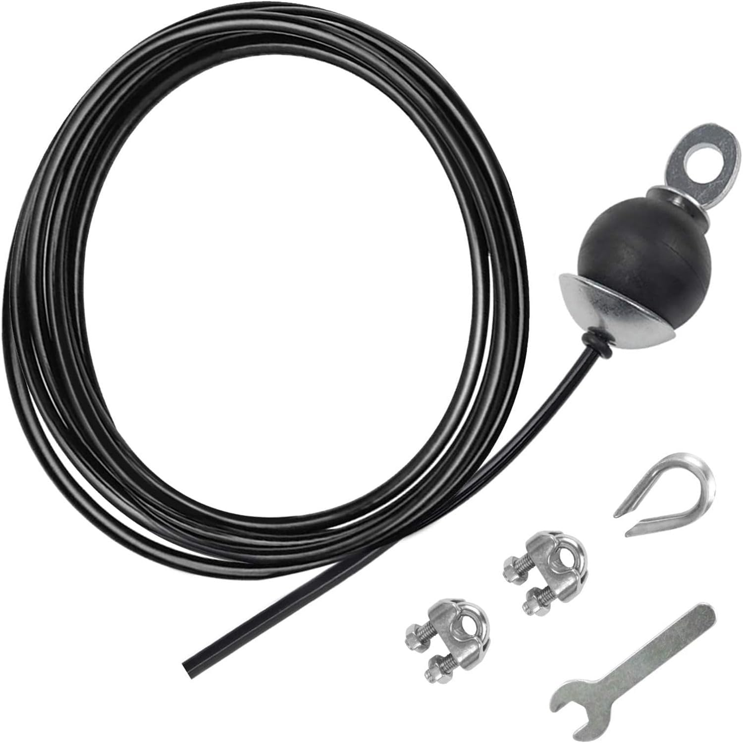 Fitness Pulley Cable, Adjustable Home Gym Cable Pulley System，Replacement Fitness Cable for Pulley Machine Accessories, Thick 5Mm Heavy Duty Pulley Cable for Home Gym