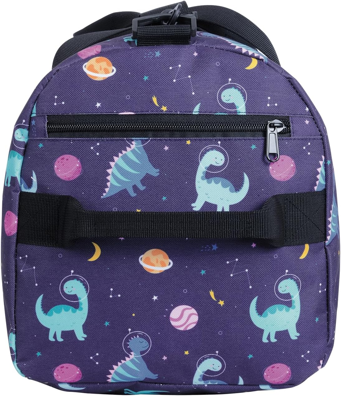 Kids Duffel Bag Overnight Bag for Boys and Girls Weekender Carry-On Personalized Tote for Traveling Gym Sport Dance, Multicolor, Dinosaur Navy image number 6