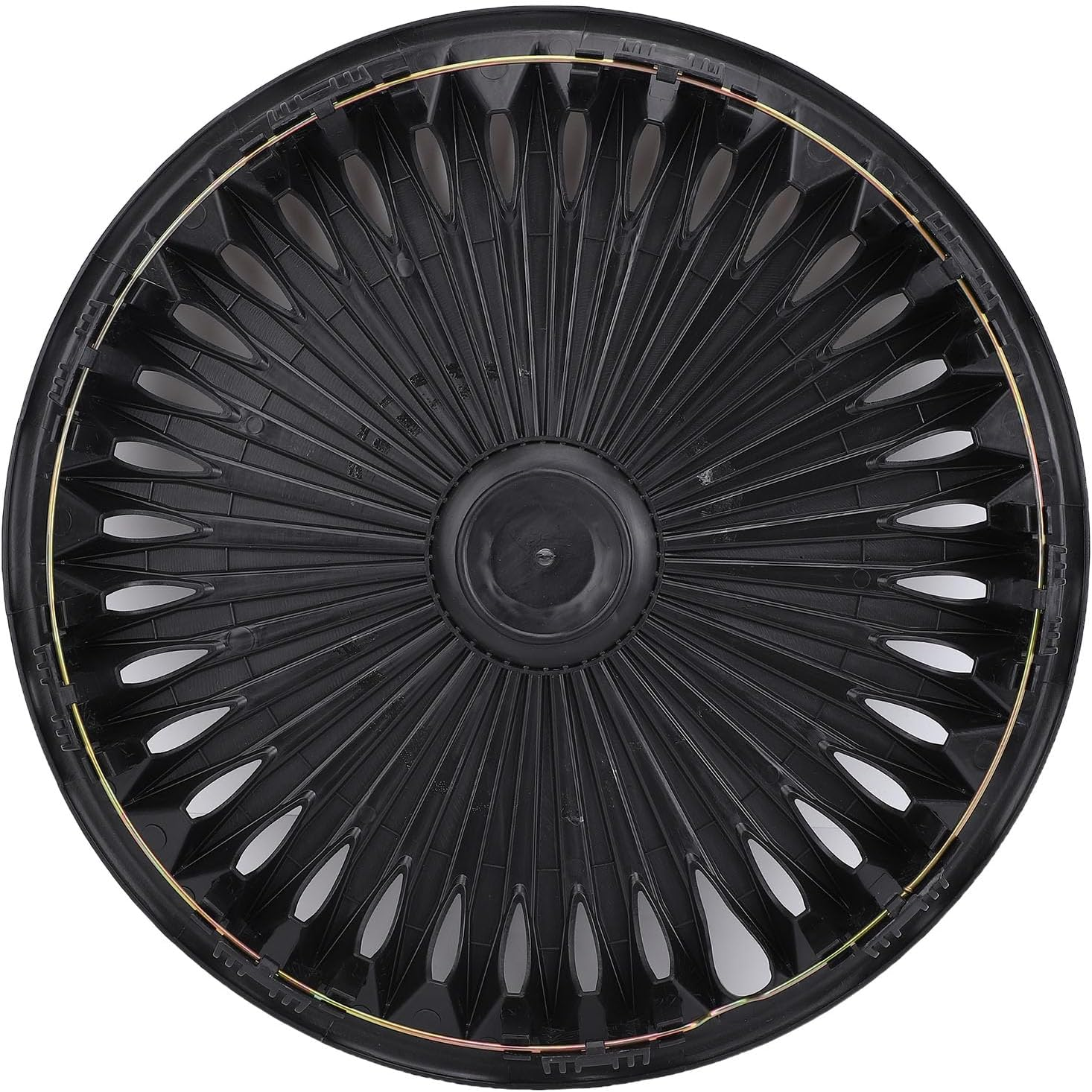 Jiawu Hubcaps, 17 Inch Wheel Hub Cap Set, R17 Hub Caps Universal Wheel Rim Cover ABS Material Exterior Accessories for Car Truck SUV, Set of 4, Easy Snap on Install, Wheel Guards (Black) - Silver Black image number 7