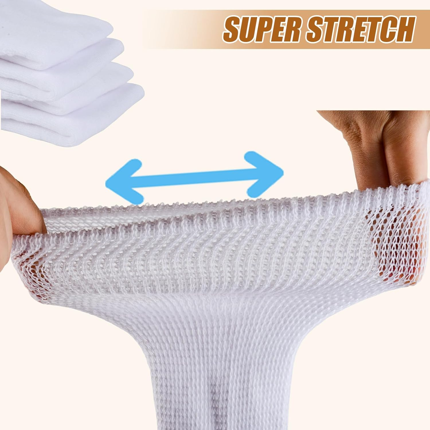 5-Pack Diabetic Socks,Medication & Remedies,Men'S Diabetes Socks Extra Wide Non-Binding Athletic Socks image number 3