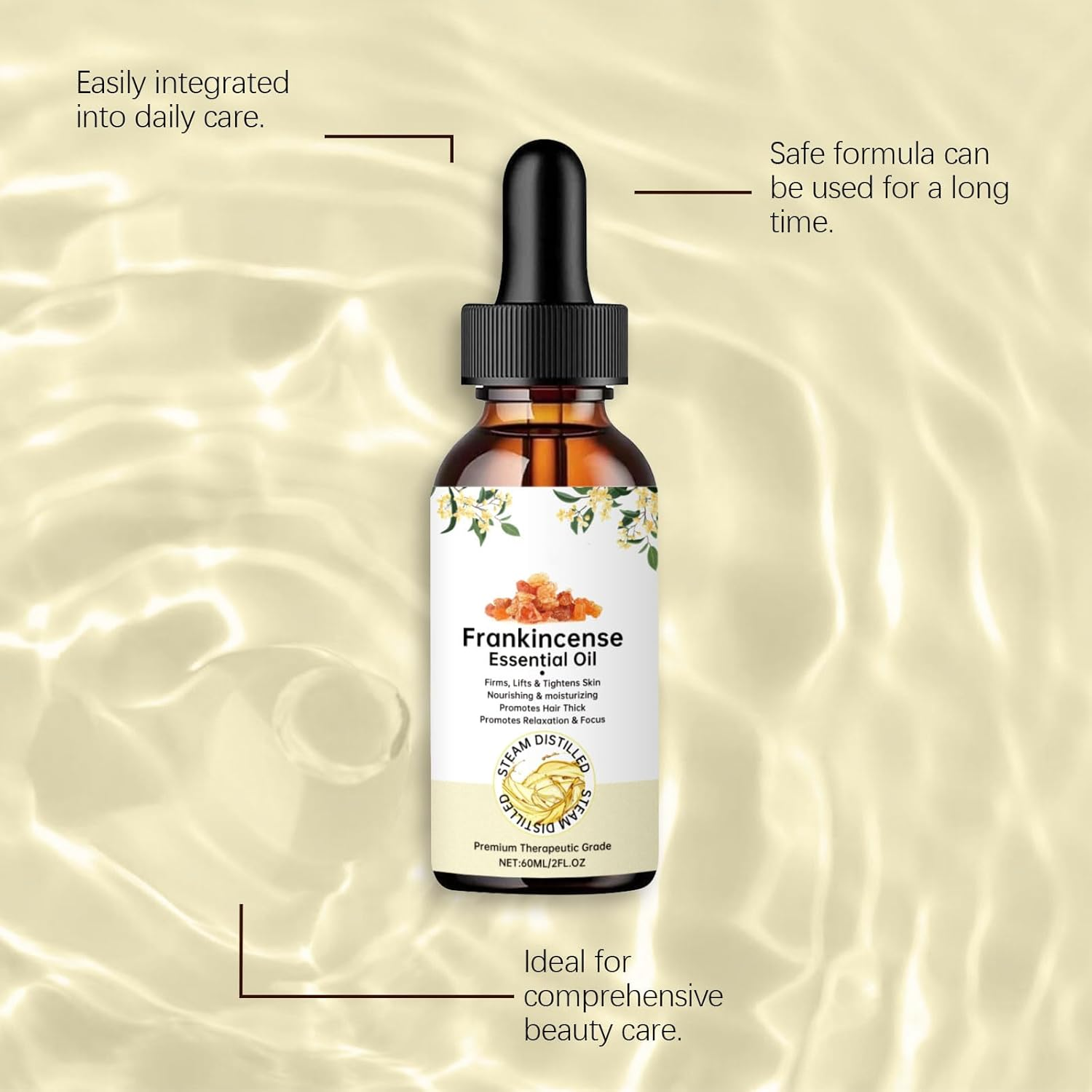 Frankincense Oil, Frankincense Essential Oil for Face & Skin, 100% Pure & Natural, Nourishing, Reduce Wrinkles & Fine Lines, Scalp and Body Massage, Hair Care & Aromatherapy, for Diffusers (3Pcs) - 3Pcs image number 6