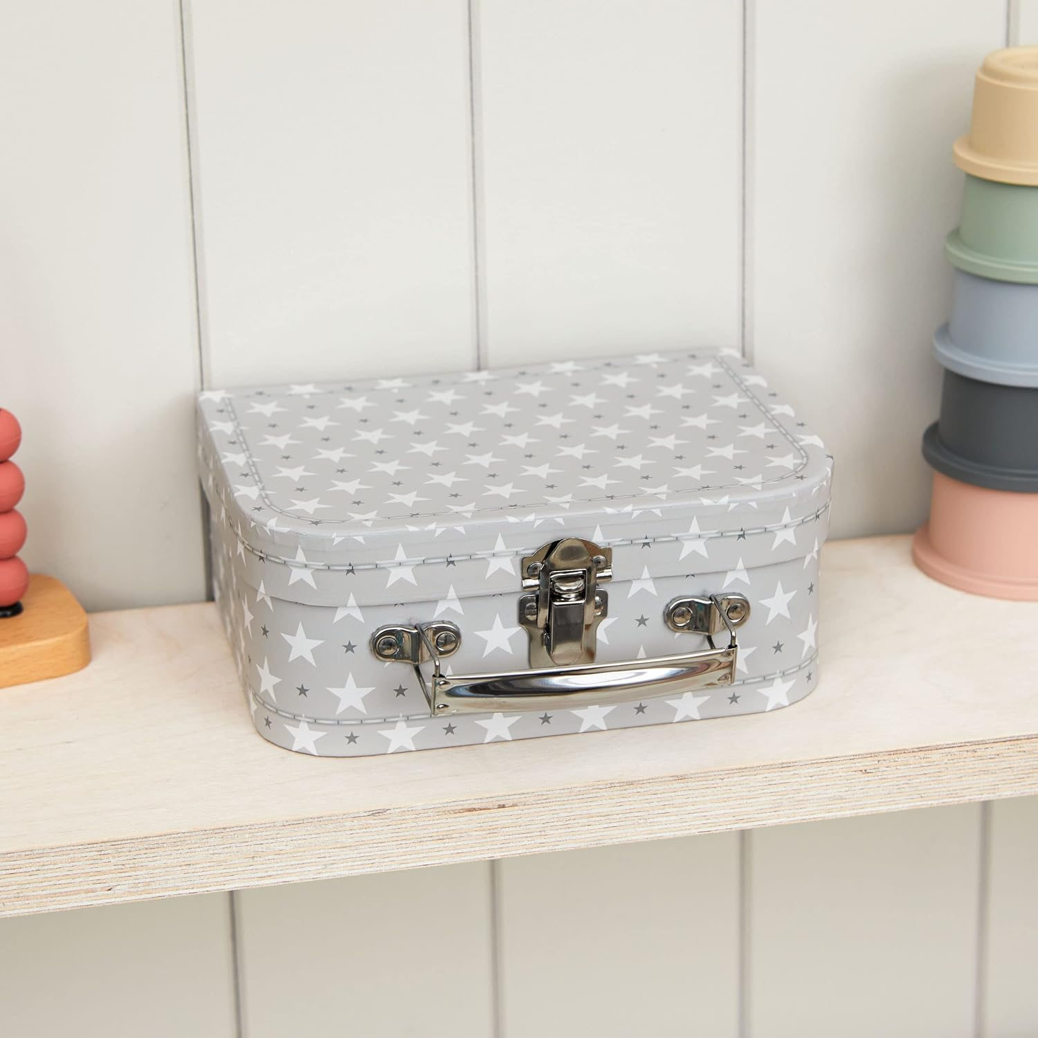 Hoolaroo Baby Blanket New Baby Girl Gifts Newborn Box Fleece Blanket, Pink Deer Fawn Comforter, Knit Booties, Hamper Suitcase Pink Gifts Present Girls