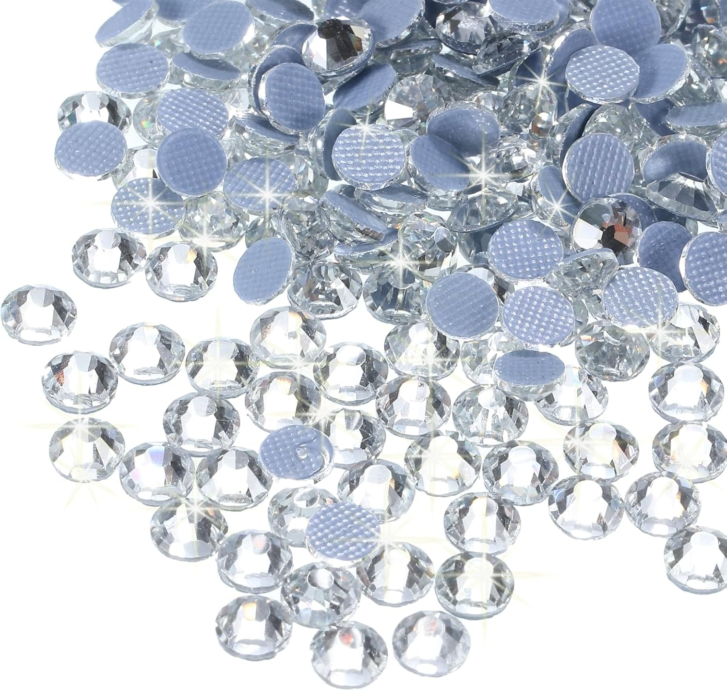 Sourcing Map 1440 Pcs Rhinestones Flatback Crystal Glass Gems for Crafts Clothes DIY Decoration(Ss20 4.8Mm,Olive Green)