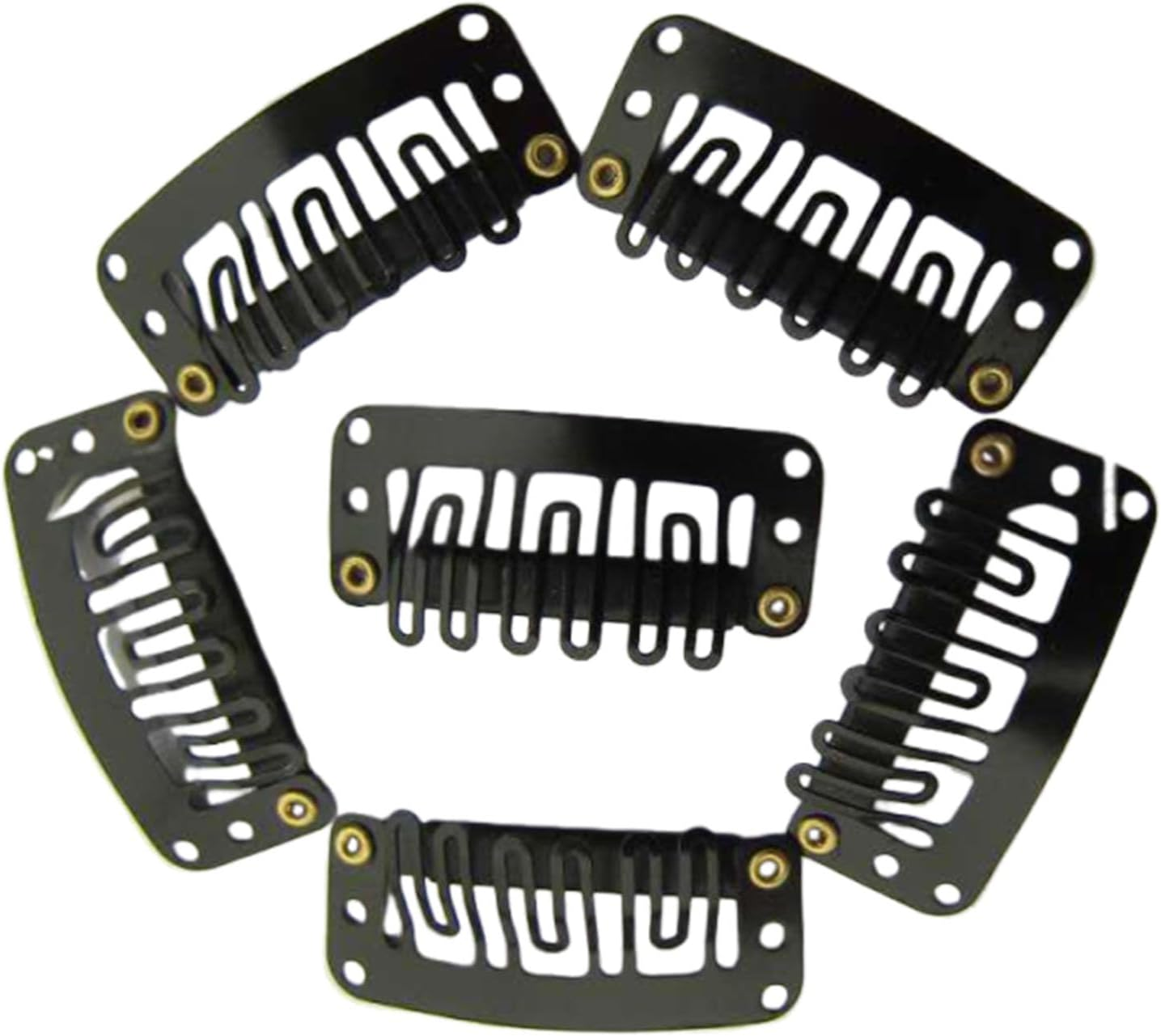 Dinghaole 30PCS Premium 32Mm Alloy Hair Extension Clips - Salon-Grade Hold for Wigs & Clip-Ins (Matte Black) image number 2