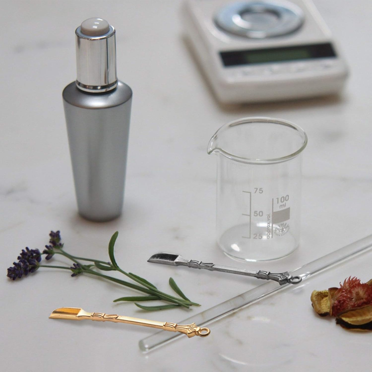 Honoson Spoon Mini Shovel Spice Spoon, Tableware Charm, Pendants Necklace Mini Shovel for Filling Home Supply Necklace Spoon, Gold, Silver, Antique Brass, Black Gray(24 Pieces) image number 3