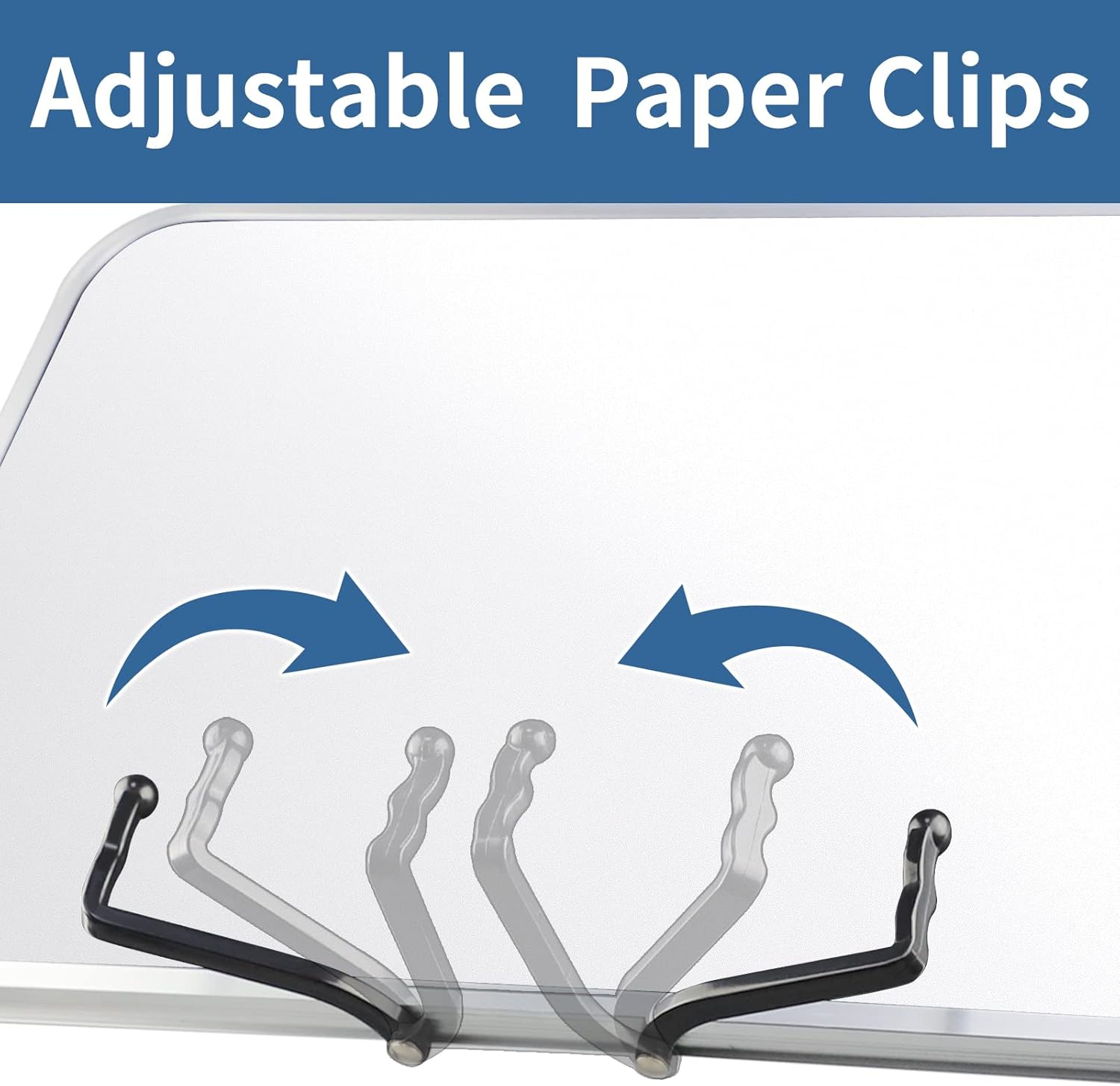 Adjustable Book Stand, Height and Angle Adjustable Ergonomic Book Holder with Page Paper Clips for Big Heavy Textbooks Music Books Tablet Cook Recipe Durable Lightweight Aluminum Book Holder Foldable - Black image number 3