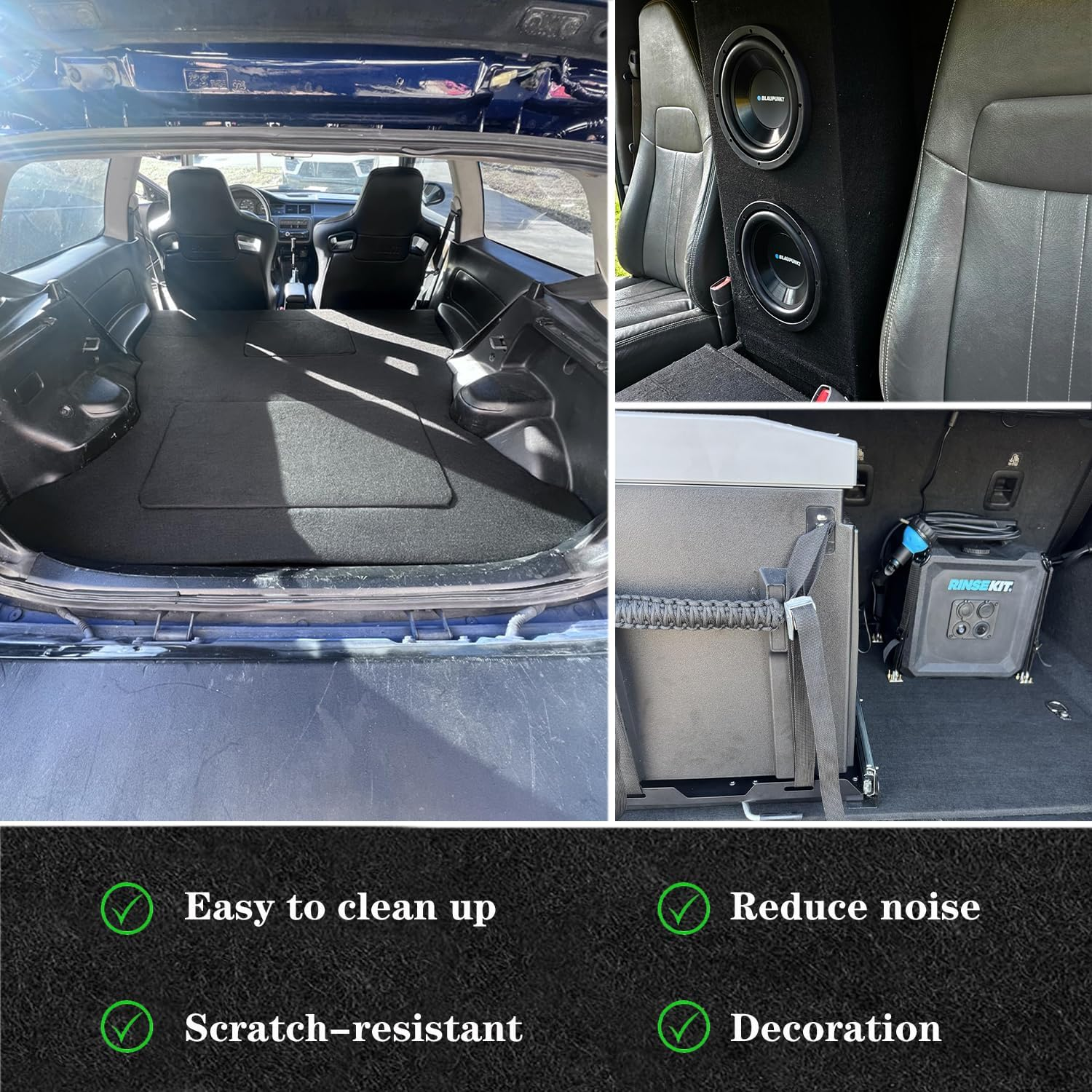 1Mx2M High Grade - Underfelt Carpet for RV, Boat, Truck, Door Liner, Desk,Underfelt Carpet for Speaker ﻿ (Dark Grey, 39 X 78Inch) image number 2