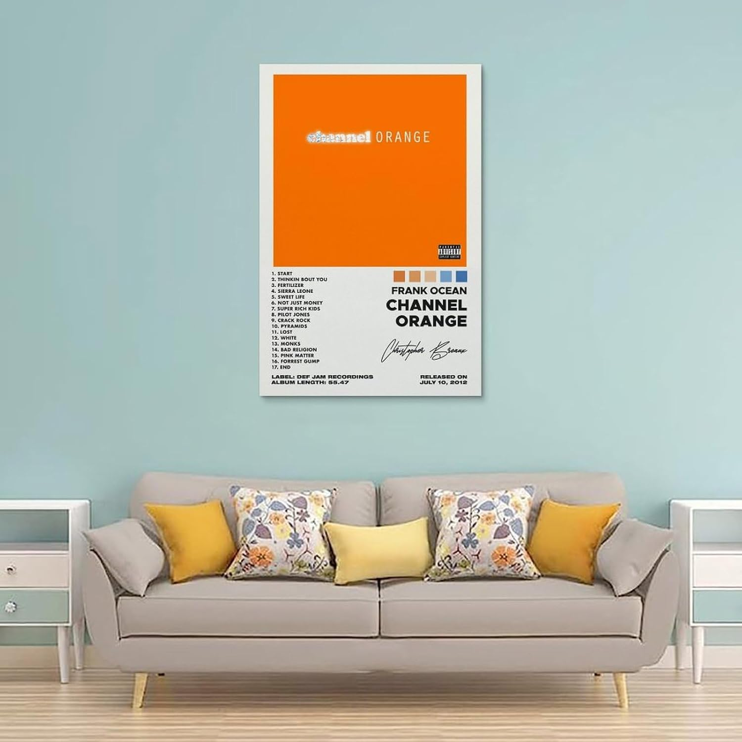 Music Posters for Room Aesthetic 90S Frank Ocean Channel Orangemusic Posters for Room Aesthetic 90S Frank Ocean Channel Orange Poster Canvas Painting Wall Art Picture Home Decor Print for Bedroom Livi image number 6