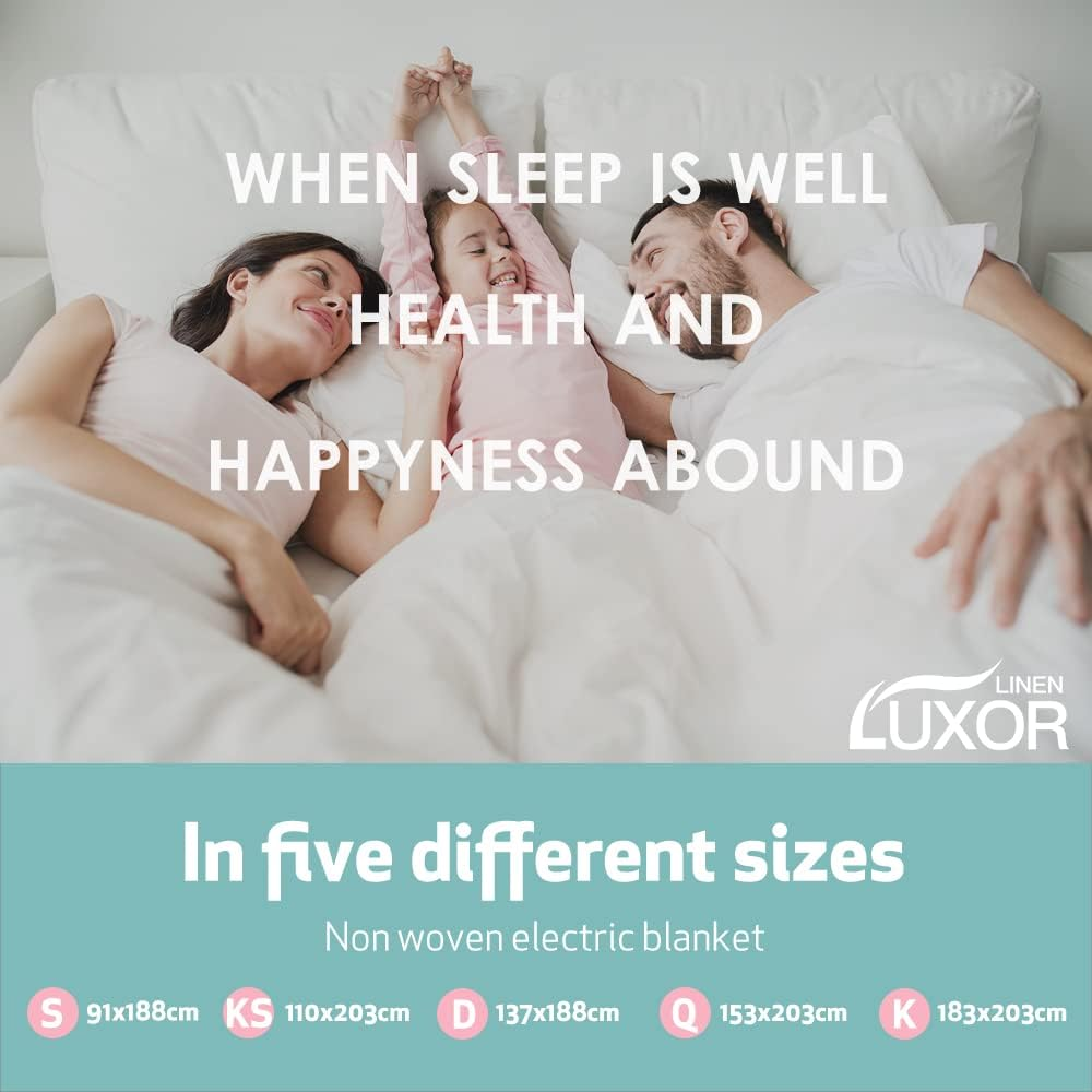 Dual Control Washable Electric Blanket | Heated Underblanket with Overheat Protection | Washable (Queen) image number 2