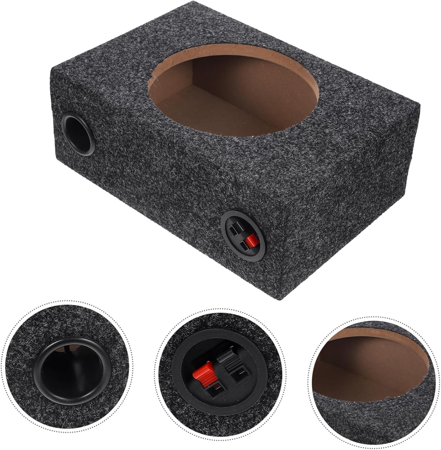 Gatuida Sealed Subwoofer Box for Speakers and Enclosure Car Audio Powerful Bass Lightweight Design for Easy Installation