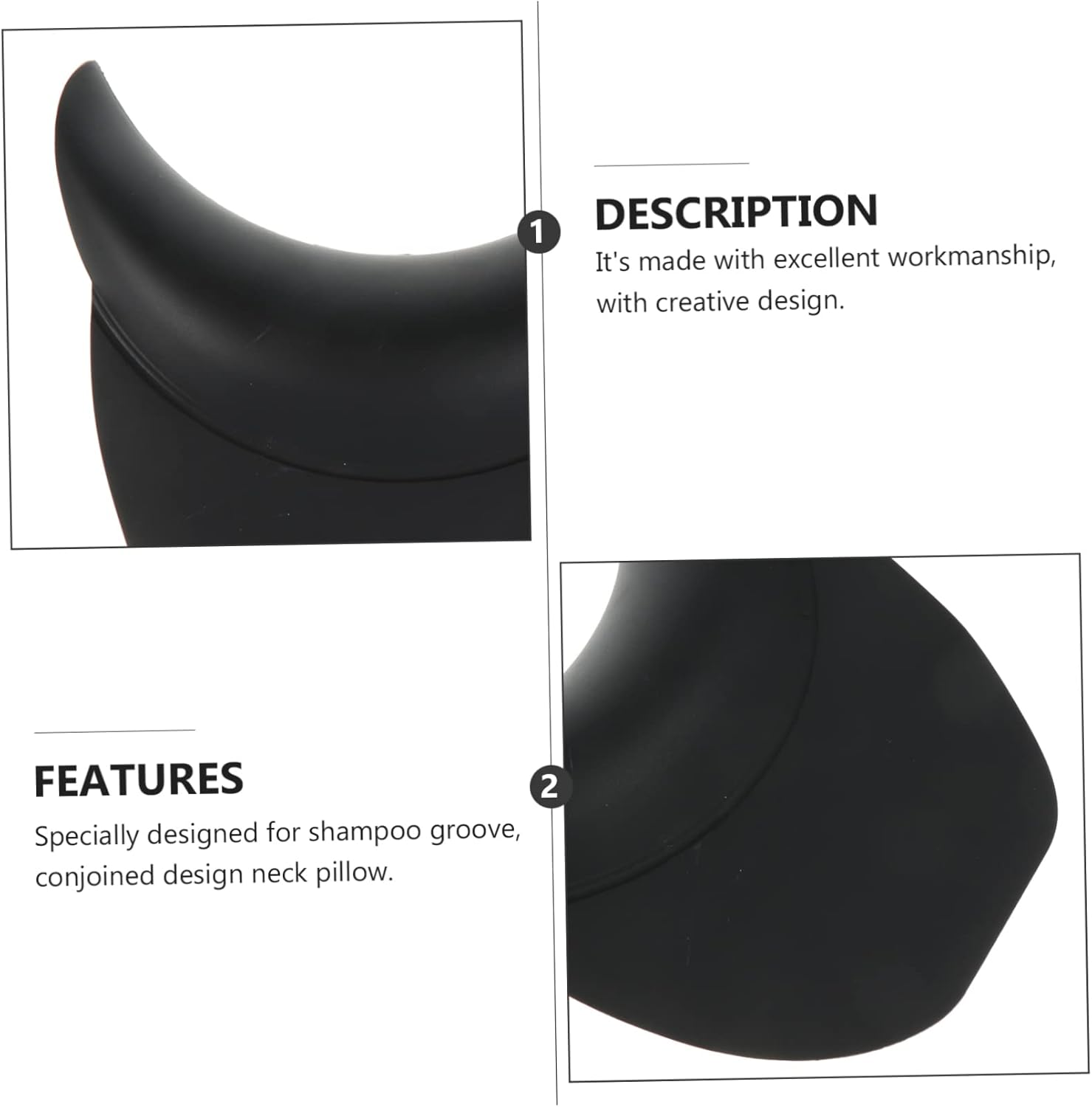 FRCOLOR Silica Gel Shampoo Neck Rest Pillow 18X18X4Cm Lightweight Portable Comfortable Hair Washing Support for Salon Home Use image number 1