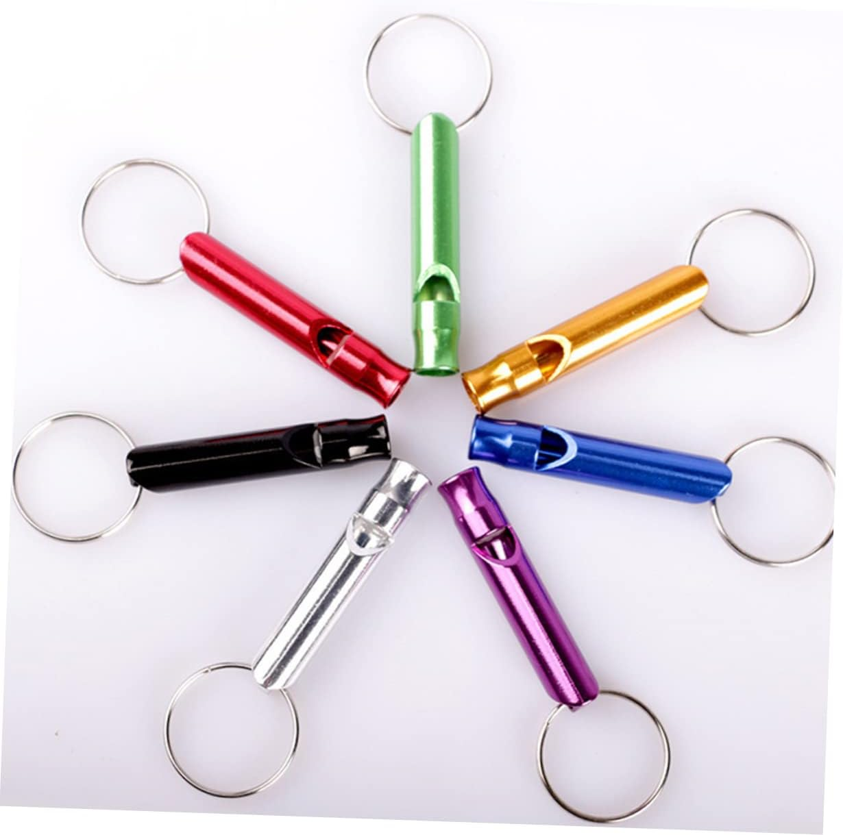 7Pcs Ultrasonic Bird Training Whistle Set for Parrots and Pigeons Ideal for Silent Training and Recall Safe Alloy Material image number 1