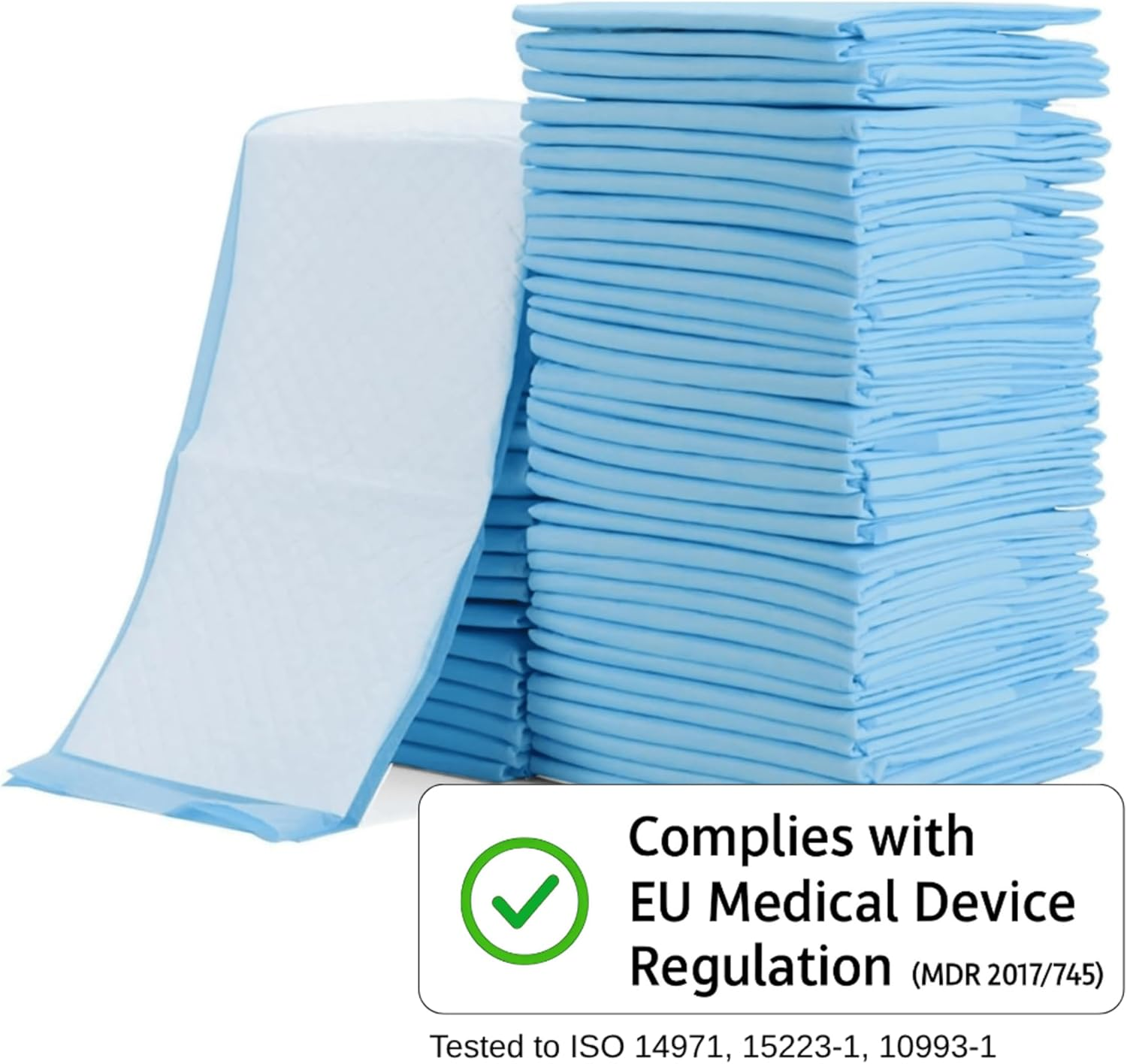 100 PCS Disposable Changing Pads - Baby Diaper Changing Pad - 17" X 13" - Waterproof - Leakproof - Breathable & Absorbent Underpads - Bed & Table Protector Mat image number 5