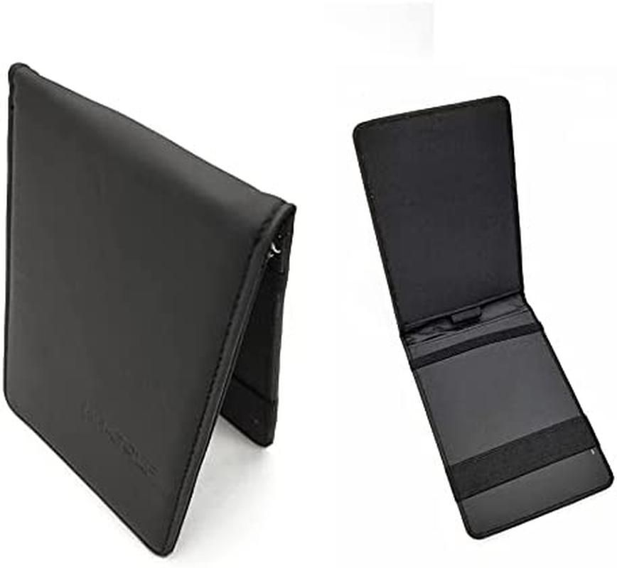 HH-GOLF Golf Scorecard Holder, Black Synthetic Leather Golf Card and Pencil Holder, Deluxe Pocket Golf Yardage Books Golf Gift image number 1