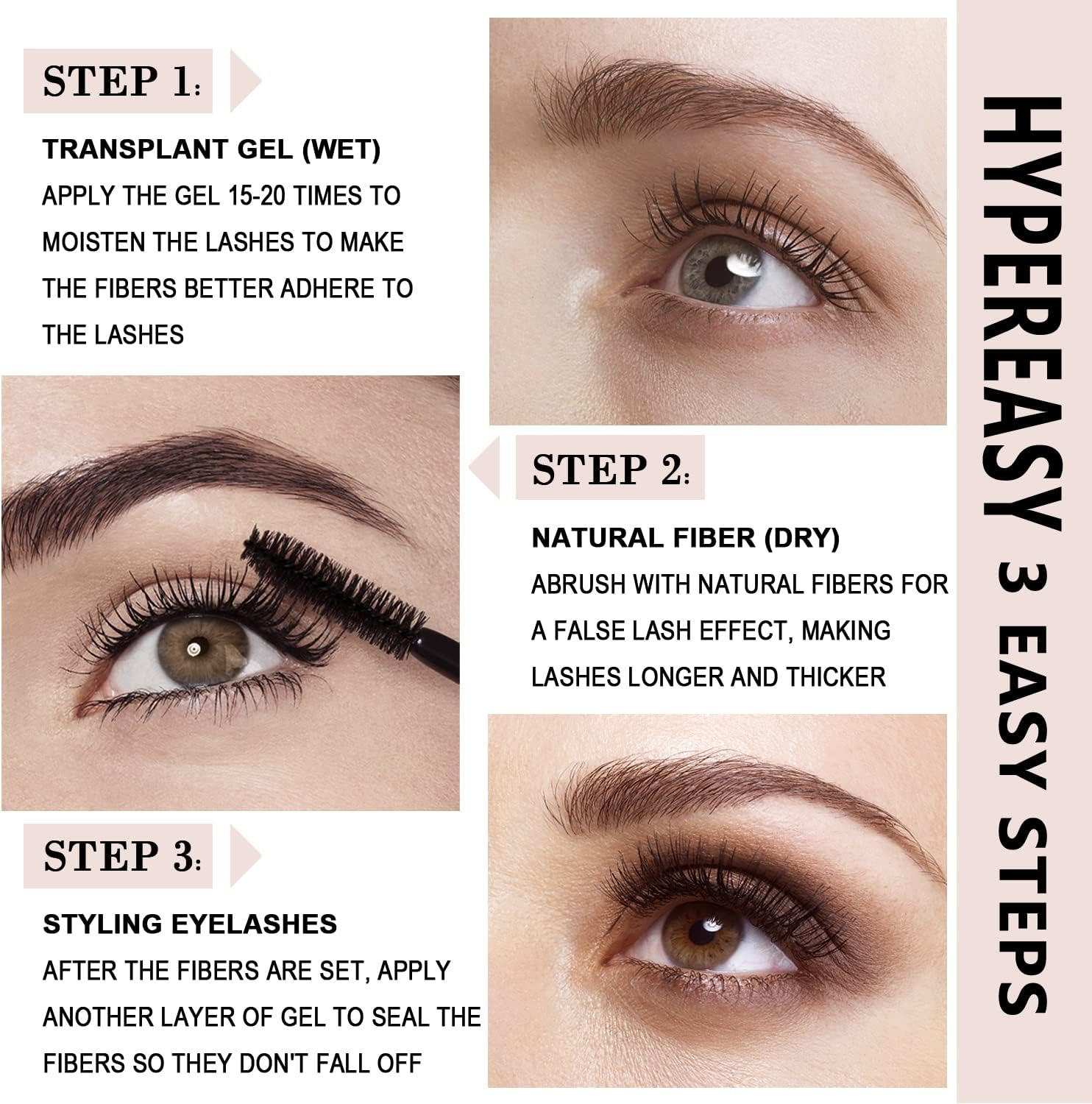 Youngfocus 3D Fiber Lash Mascara-With Fiber Mascara 3D Mascara Thickening Lengthening Natural Non-Toxic Smudge Proof & Hypoallergenic Ingredients image number 1