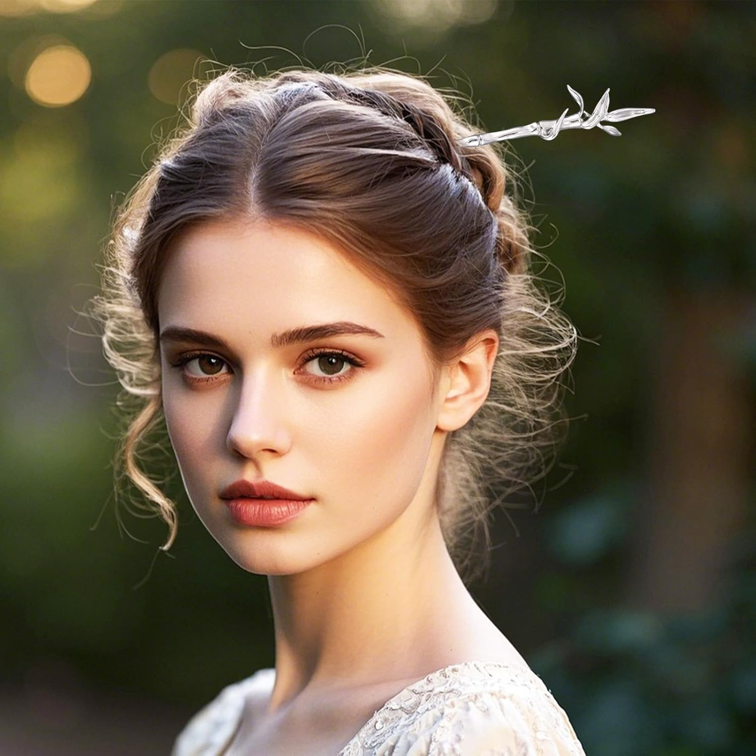 Mikovivi 10 Pcs Chinese Hair Sticks, Silver Metal Hanfu Decorative Hair Pins Snake Butterfly Flower Jade Stone Vintage Hair Chopsticks Elegant Asian Japanese Hairstyles Accessories for Women