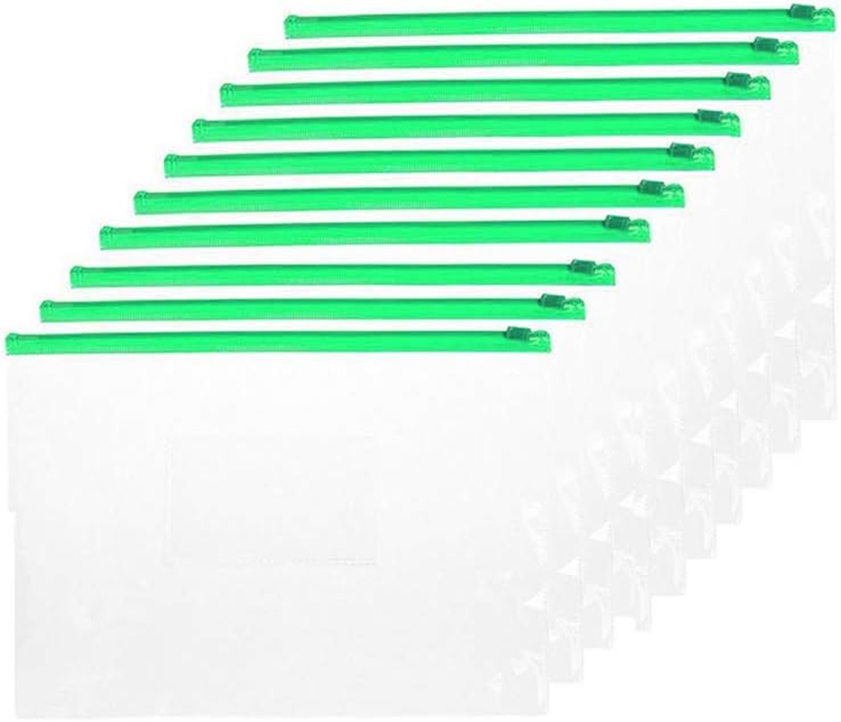 A4/A5 Clear Plastic Zip Wallet Transparent File Bags File Folders Zip Bag Document Wallets 20 Pcs image number 6