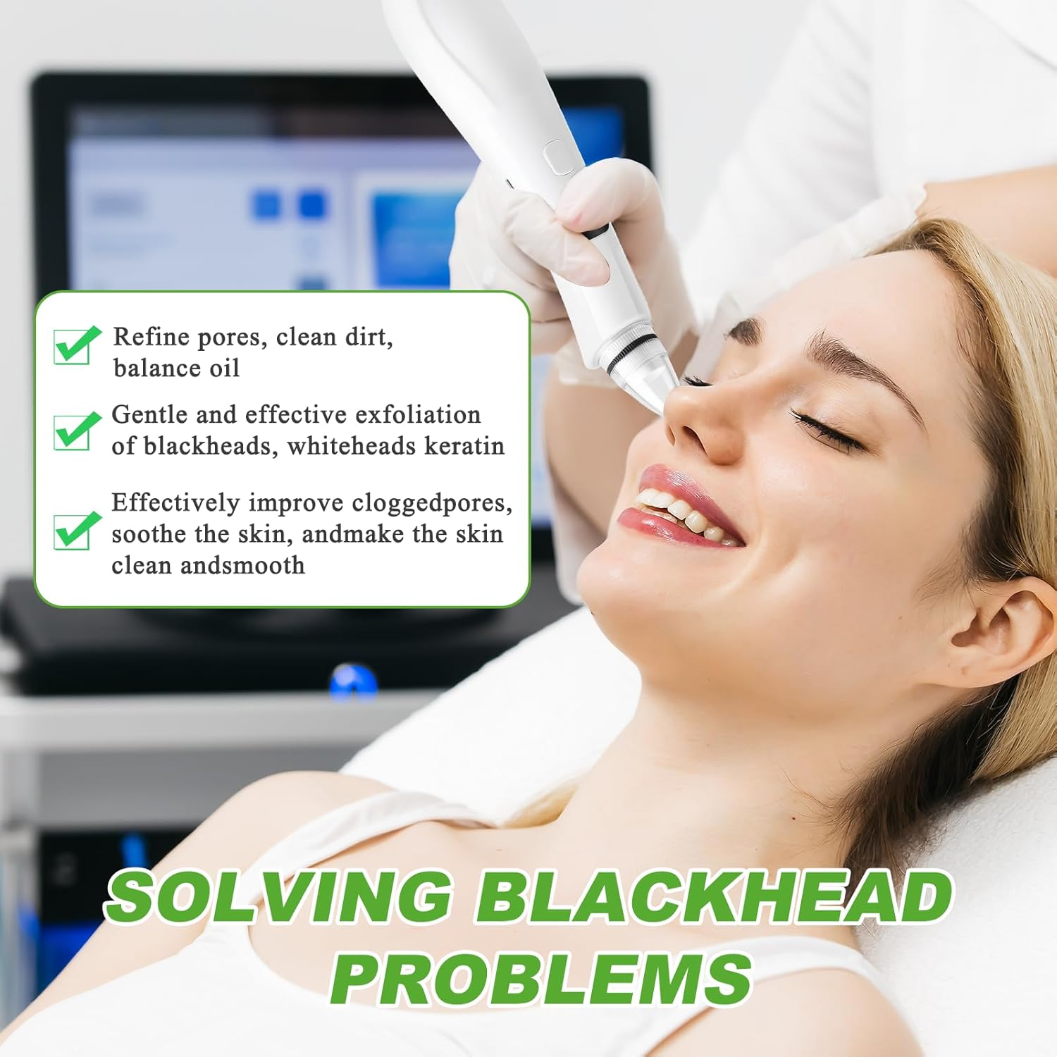 Visual Blackhead Remover Pore Vacuum, Blackhead Extractor with 5 Detachable Probes, USB Rechargeable Facial Pore Cleaner Kit for Deep Cleansing Acne Treatment on Nose & Face, Men & Women Beauty Device image number 6