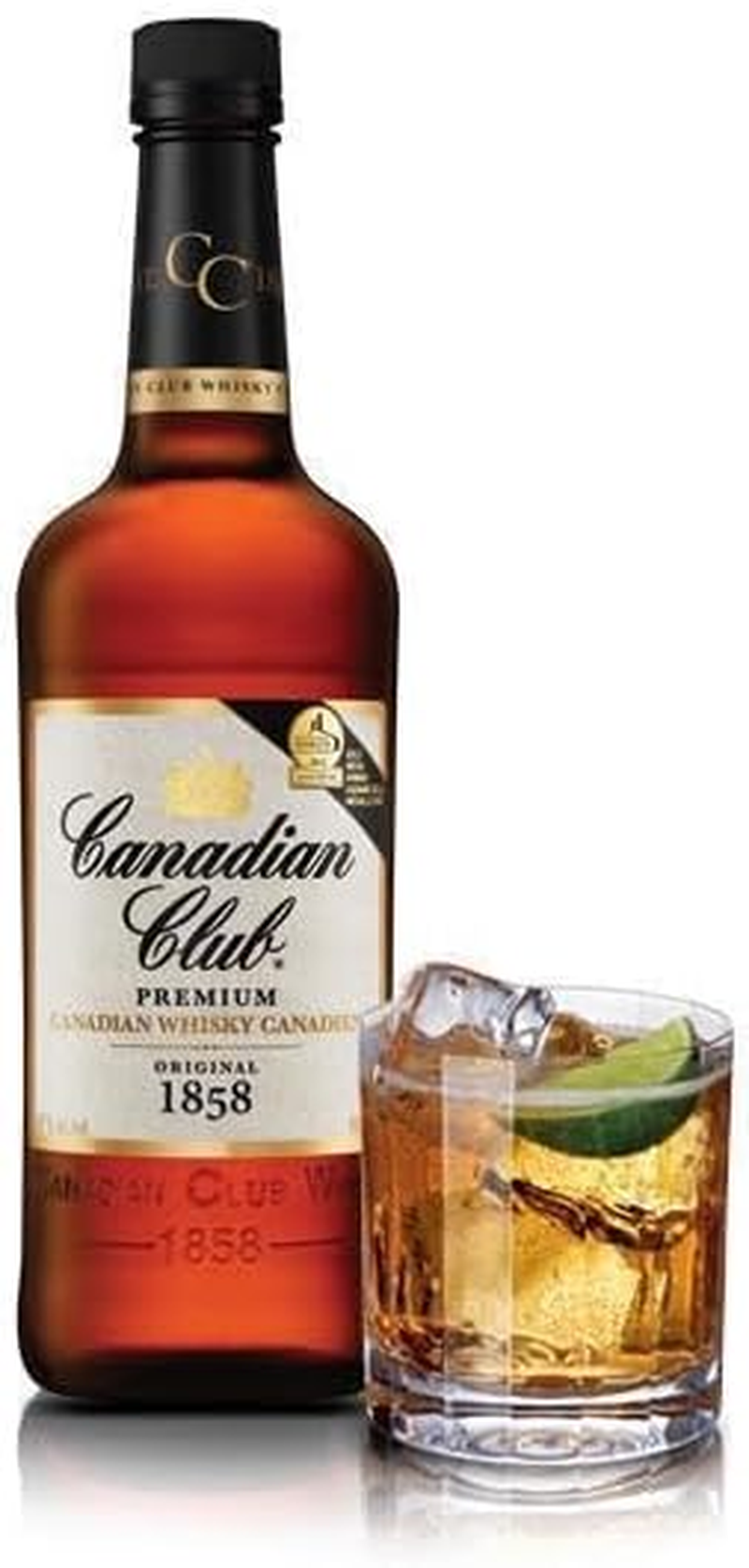 CANADIAN CLUB 40% (NOW COMES 37%) IMPORTED BLENDED WHISKY