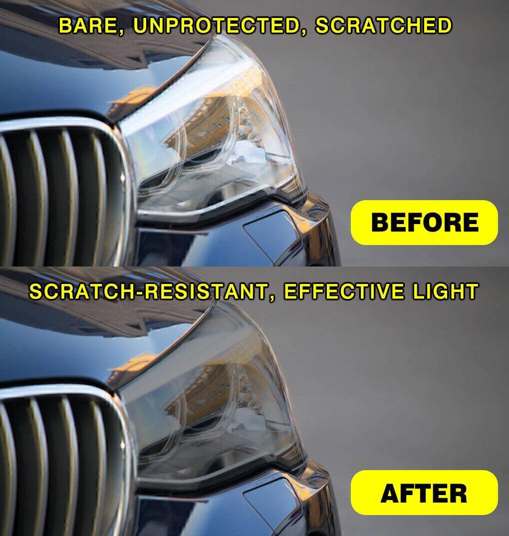 30CM X 200CM Dark Smoke Black Tint Film Forheadlights Taillights, Self Adhesive Car Vinyl Wrap Film Cover Sheet Roll, Car Accessories