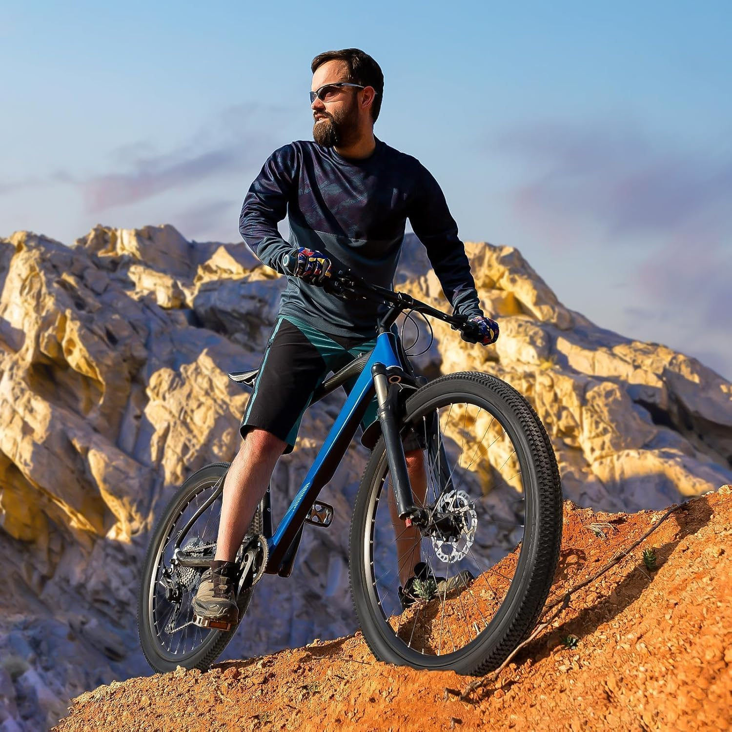 Yunscm 2 Pcs,26X2.35 Bike Tires,26X2.35 57-559 Bike Tyres + 26X2.125/2.40 Bike Inner Tube Schrader Valve 32Mm +Tire Lever,Mountain Bike Tire 26 2.35,MTB Tire 26 2.35,Y-051 image number 5