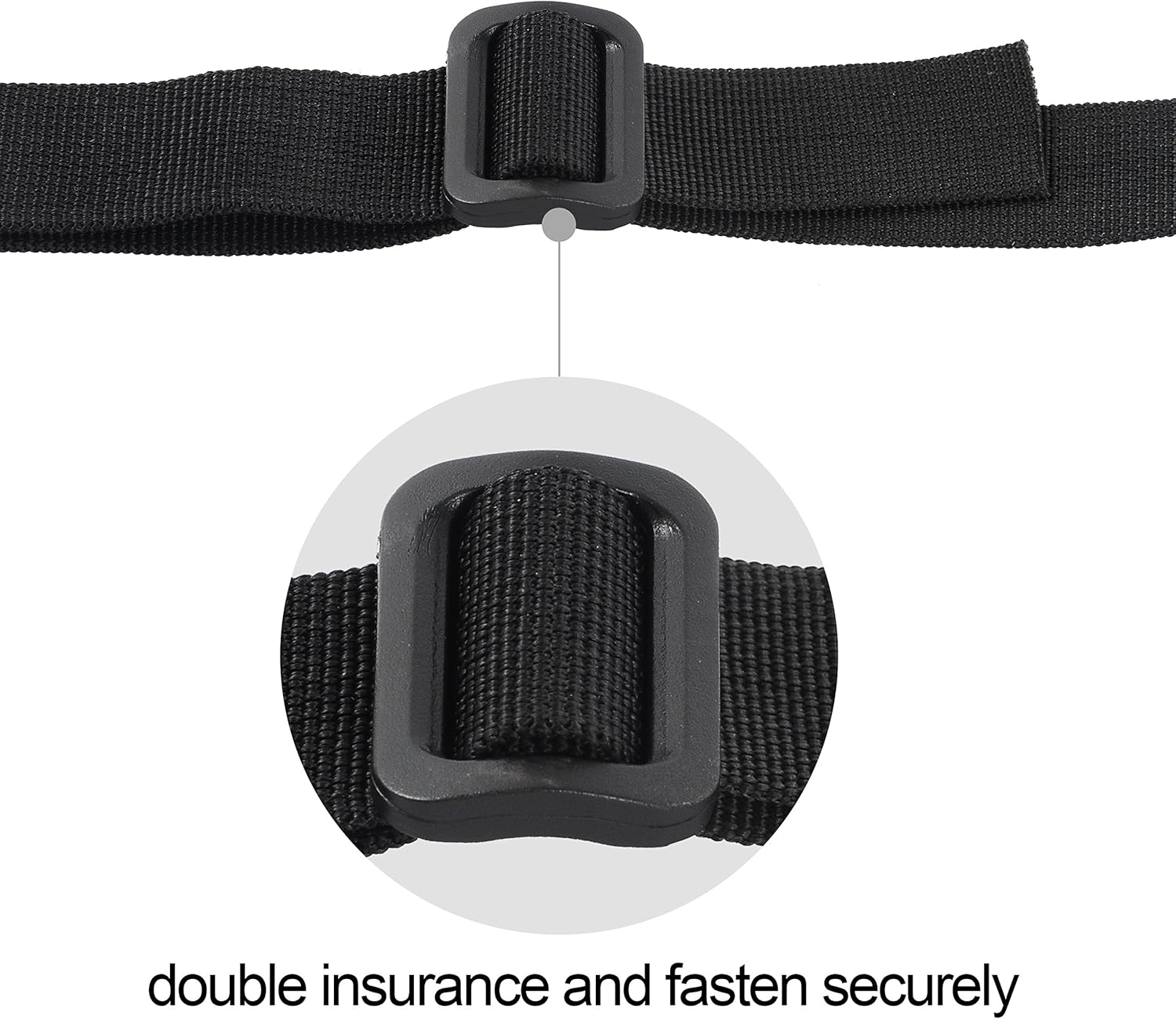 Luggage Strap Wisdompro 2-Pack of Heavy Duty Straps - Utility Strap for Outdoor Sports Backpacking Sleeping Bag Compression Luggage Bundling with MOLLE Gear Quick Release Buckle - 48 Inches image number 4