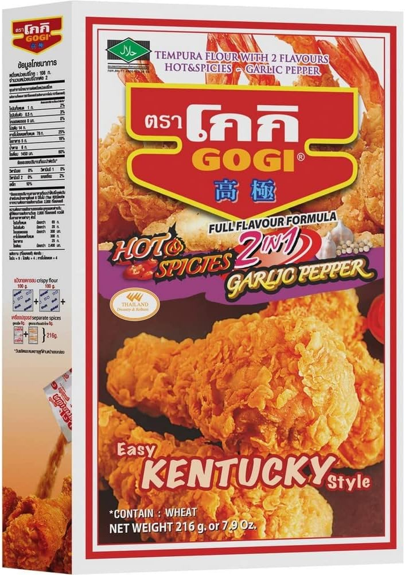 Gogi Tempura Flour Hot and Spicy Garlic Pepper 216 G - 216 G (Pack Of 1)