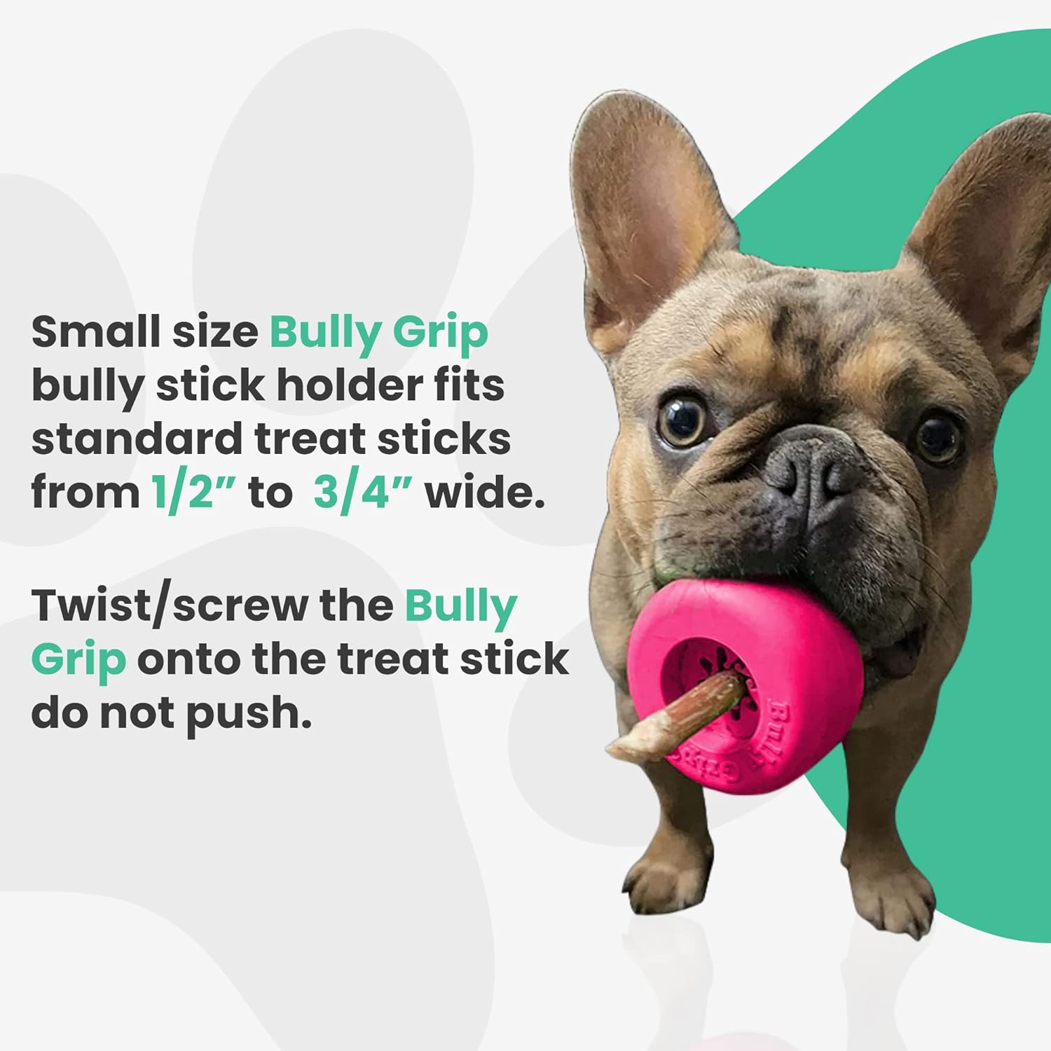 Bully Stick Holder - Size Small Interactive Dog Toy, Slow Feeder, Treat Dispenser, Chew Toy and Dog Safety Device image number 5