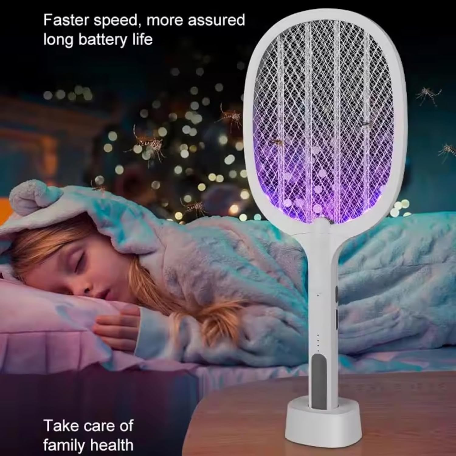 Zapmaster Pro Electric Bug Zapper Racket &ndash; High-Voltage Fly and Mosquito Swatter, Eco-Friendly Handheld Pest Control Racket with Rechargeable Battery for Indoor & Outdoor Use image number 6