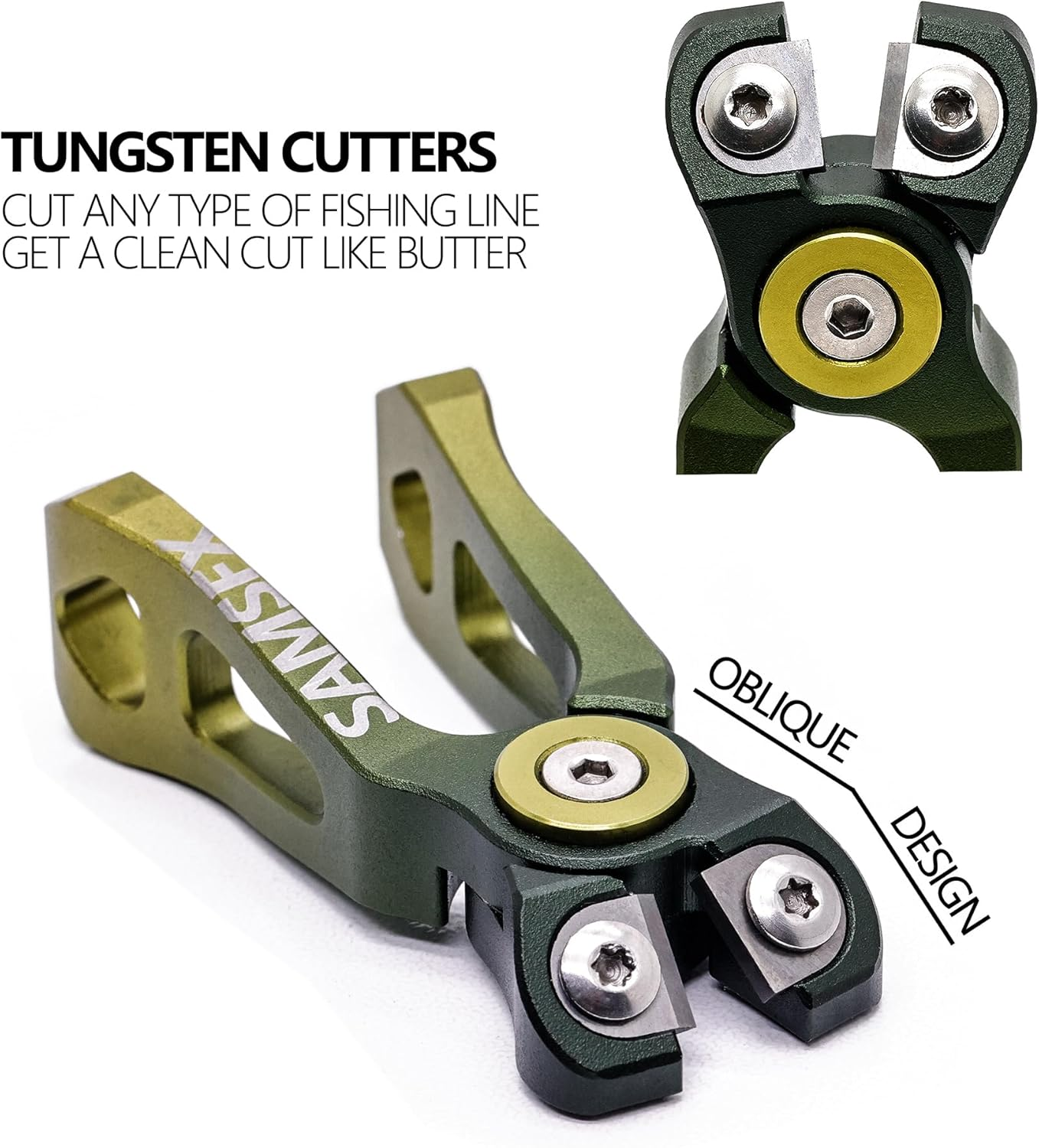 SAMSFX Mini Fishing Line Cutters with Retractors, Braid Scissors,Tungsten Line Cutter That Cut Braid, Mono and Fluoro Lines Clean and Smooth Fly Fishing Equipment image number 3