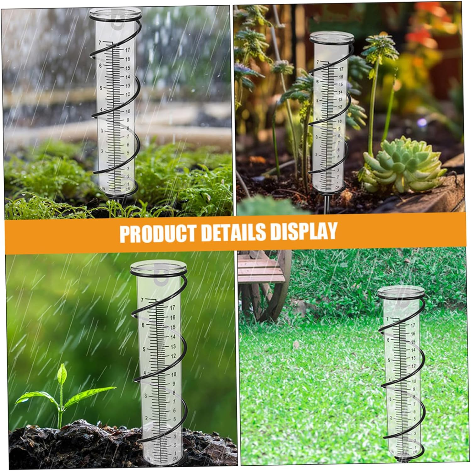 Ibasenice 3Pcs Plastic Rain Gauge with Clear Scale Crack-Resistant Outdoor Water Gauge for Accurate Rainfall Measurement in Garden Deck Lawn and Patio image number 5