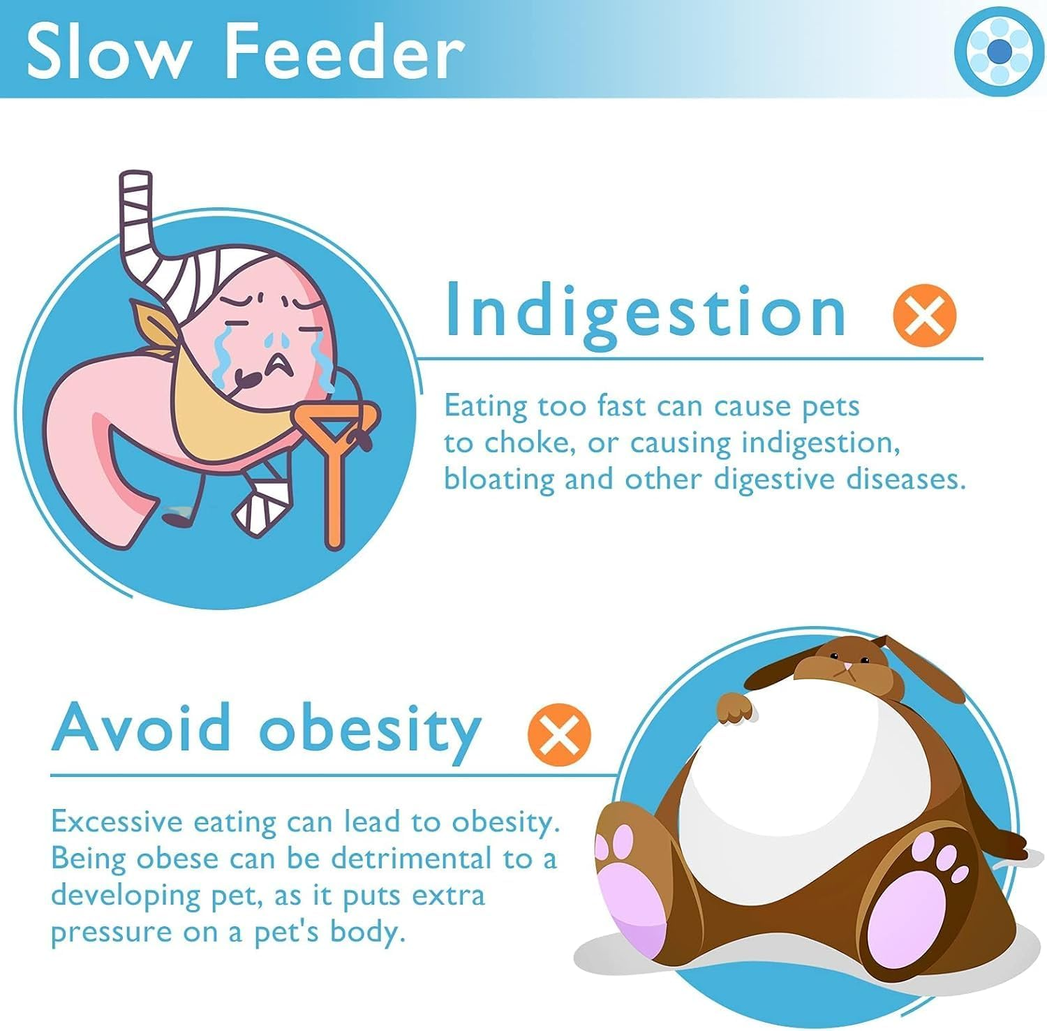 Cozioz Blue Feed Finder Toy for Guinea Pigs, Rabbits, Chinchillas, and Hamsters &ndash; Interactive Small Animal Toy and Accessory