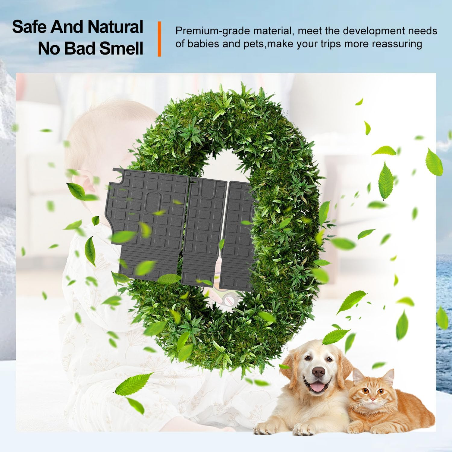 Powoq Backrest Mat Compatible with 2017-2025 Mazda CX-5 Cargo Liner Back Seat Protector Replacement for 2017-2019 2020 2021 2022 2023 2024 2025 Mazda CX-5 Accessories(Fit 2017-2024, Rear Backrest Mat) image number 6