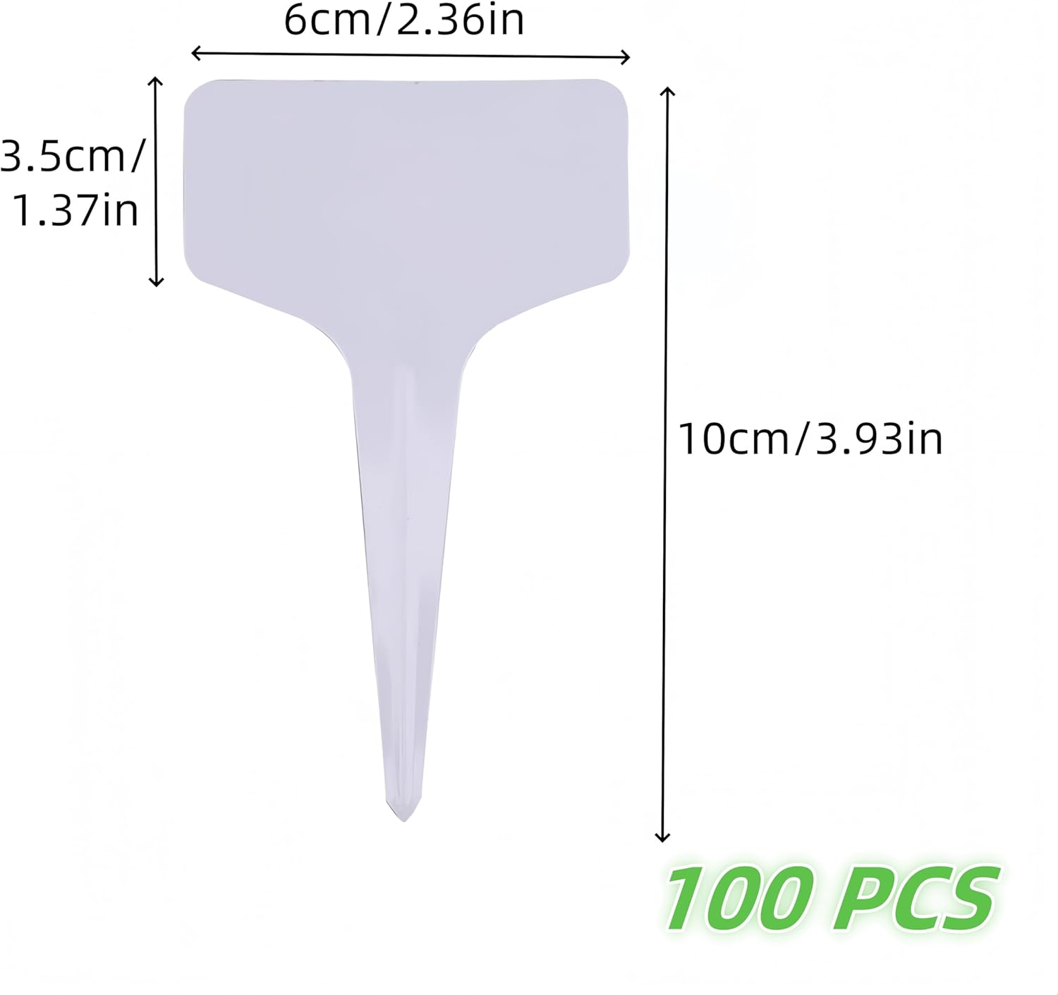 100 Pcs Plant Tags,Wizefolk Plastic T-Type Nursery Garden Labels,Waterproof Re-Usable Garden Markers,For Seed Potted Herb Flower Vegetable image number 2