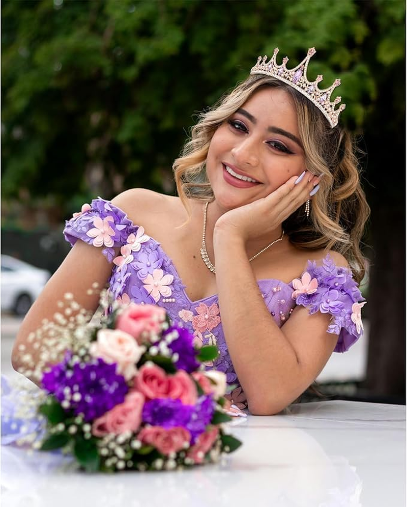 Diamond Crown Headbands Bridal Wedding Headwear Rhinestones Crown for Women Diamond Crown Birthday Hair Accessories image number 4