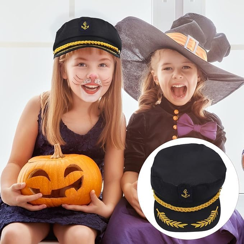 Sailor Captain Hat Navy Captains Sailors Costume Hats Adjustable Marine Cap for Men Women Adult and Kids Holiday Party Costume