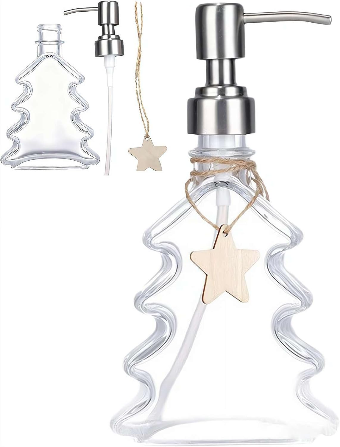 Christmas Nutcracker Soap Dispenser, Acrylic Nutcracker Soap Dispenser, Clear Acrylic Nutcrackers Soaps Dispensers, for Holiday Bathroom and Home Kitchen Accessories, Decorative image number 1