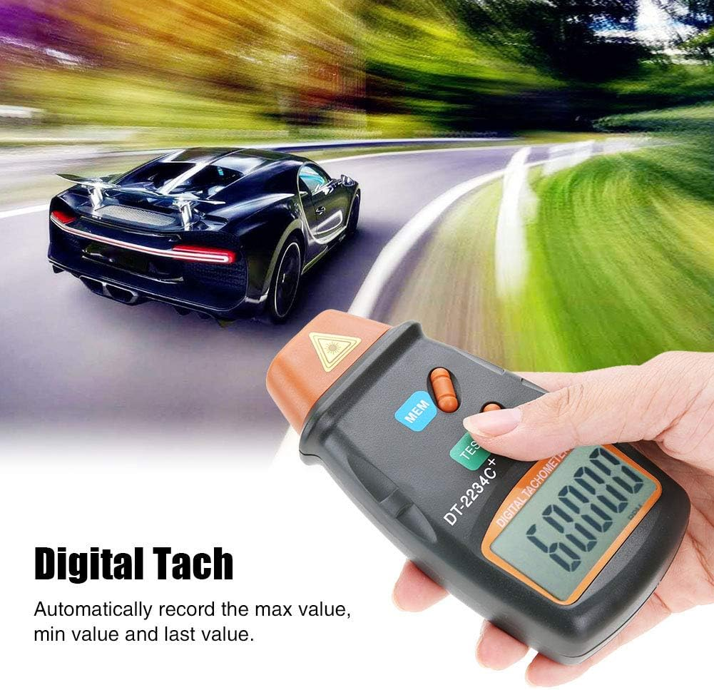 Mini RPM Tester Meter, Laser Photo Tachometer Digital LCD Tachometer Dt-2234C Non-Contact Tach Meter image number 3