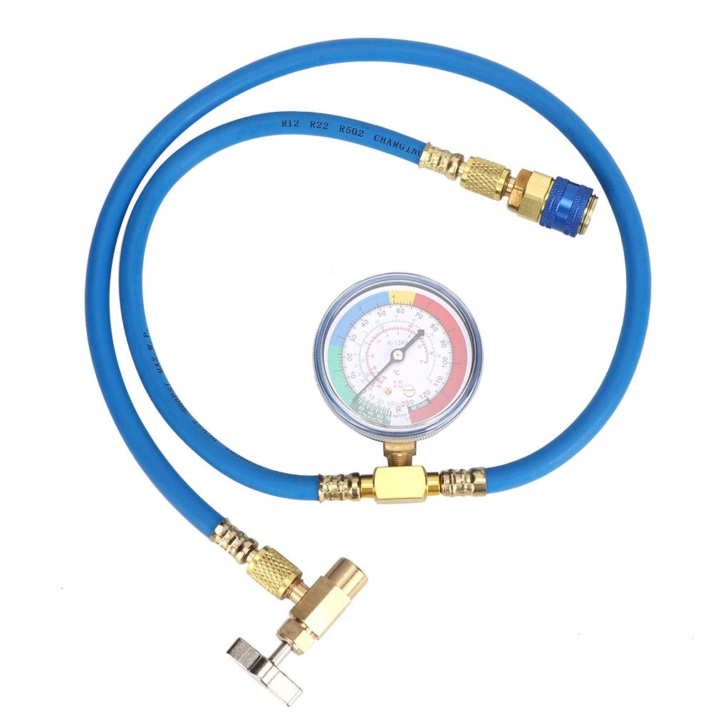 Akozon R134A Recharge Measuring Hose Gauge, Refrigerant Charging Pipe with Can Tap image number 5