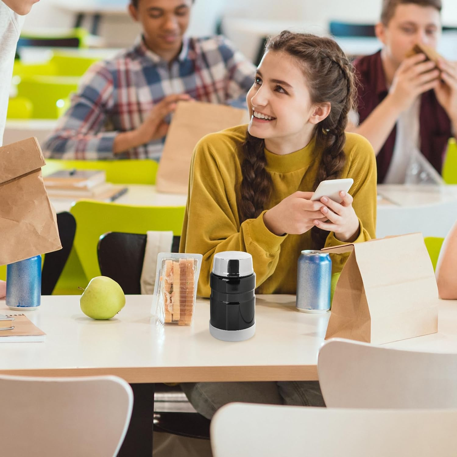 Linkidea 2 Pcs Silicone Food Jar Bottom Boot, Anti-Slip Bottle Bottom Sleeve Cover, Lightweight Bottle Bottom Boot Compatible with Thermos 24Oz, HYDRAPEAK, BIDAKID, Wolff (White)