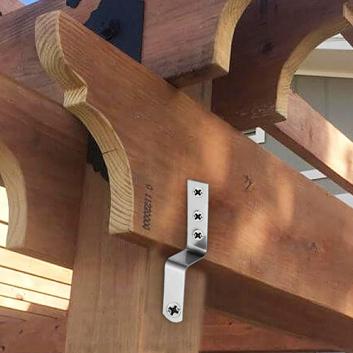 Bivethoi 15Pcs Metal Z Angle Brackets 1 Inch / 25Mm, Corner Mounting Shelf Brace with Screws, Furniture Fastener Photo Frame Brace Accessories