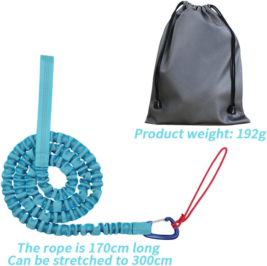 TOMVAES Bicycle Tow Rope, 3 Meters Elastic Bicycle Tow Strap, Elastic Recovery Tow Strap, with Storage Bag, Suitable for Children'S Bicycles,Mountain Bike Parent-Child Ride Attachment, E-Bikes image number 6