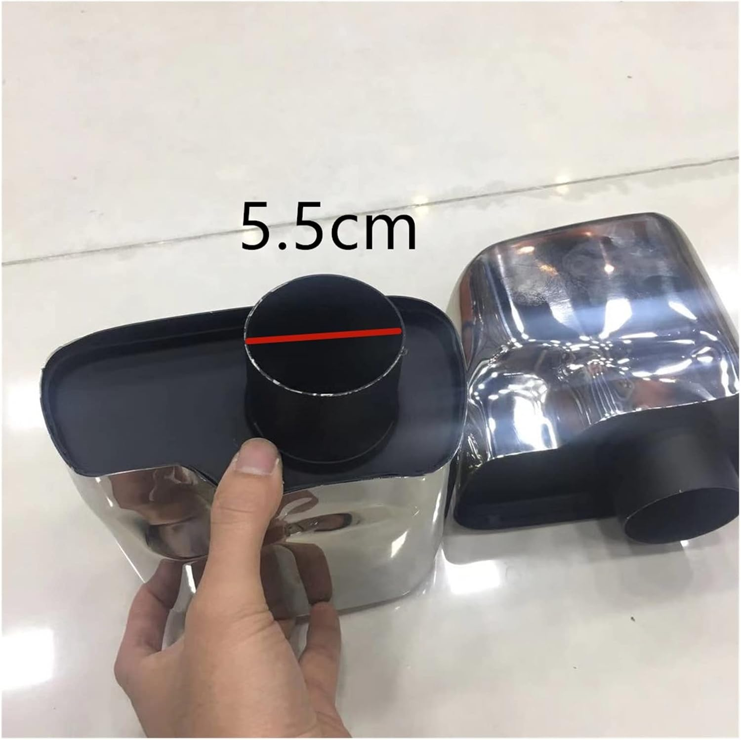 Muffler Modified Car Rear Exhaust Muffler Tip Pipe Air Outlet Vent Exhause Accessories Tailpipe Kit Compatible with Copage 2012-2015 image number 2