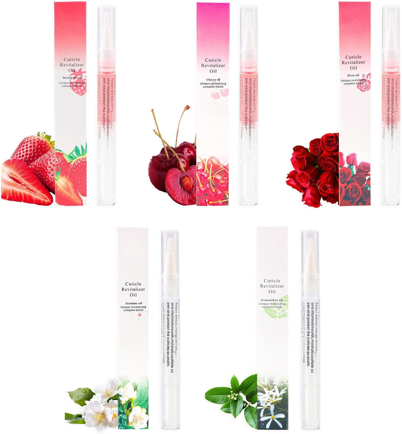 5 Pcs Cuticle Oil, Nourishing Nail Oil Pen, Precision Nail Oil Pen, Suitable for Dry Cuticles, Nail Care, Nail Hydration Daily Manicure image number 3