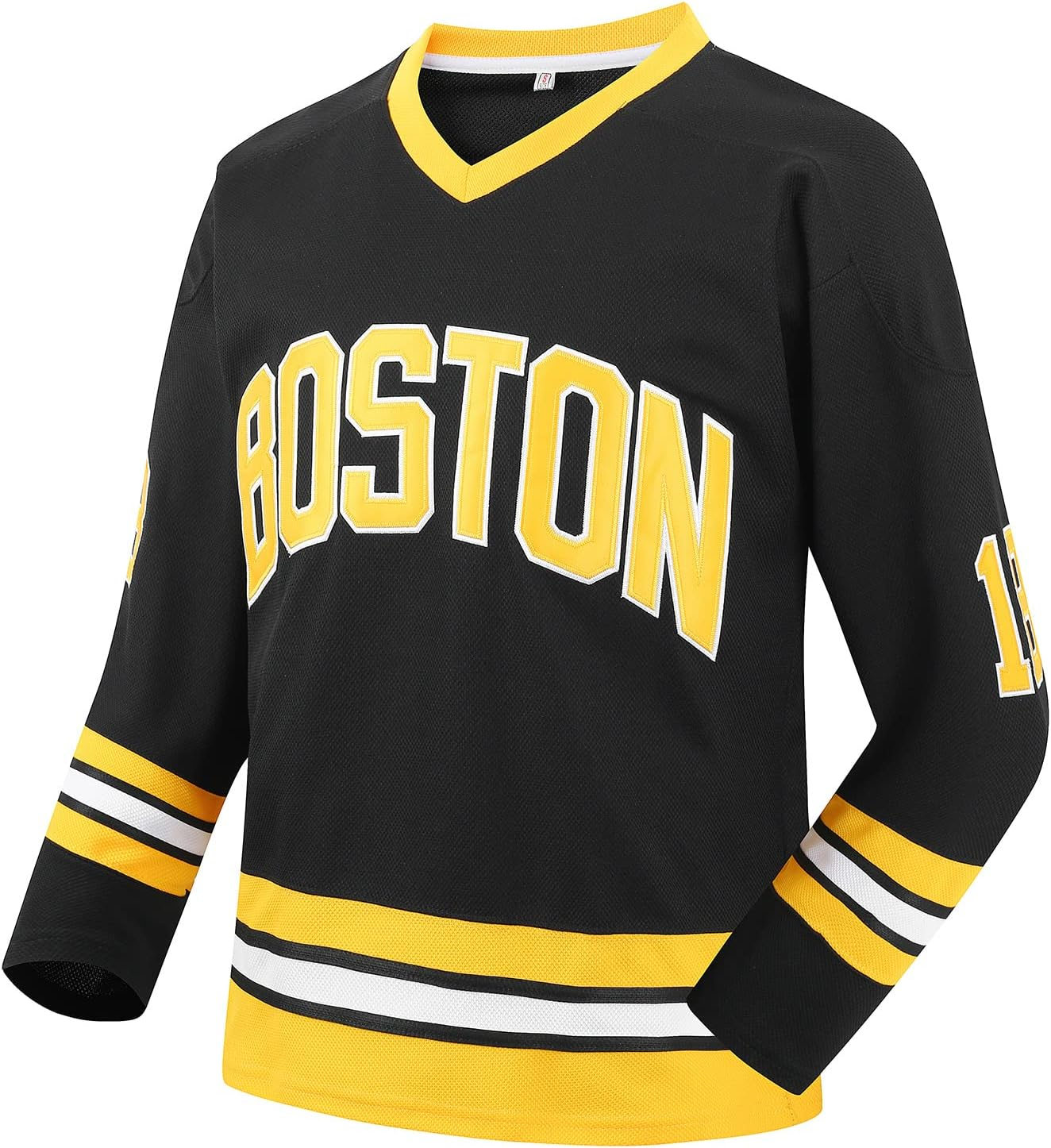 Boston Hockey Jersey Happy Gilmore 18 Adam Sandler 1996 Movie Ice Hockey Jerseys Stitched image number 6