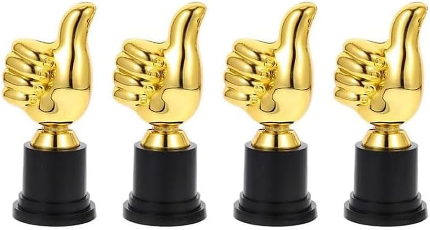 Golden Thumb Trophy,4Pcs Gold Trophy plus Thumbs Up,Trophy plus Thumbs Up,Trophies Thumbs up Trophies,Thumb Shaped Trophies Gold Trophy Awards Rewards Trophies Trophyr image number 3