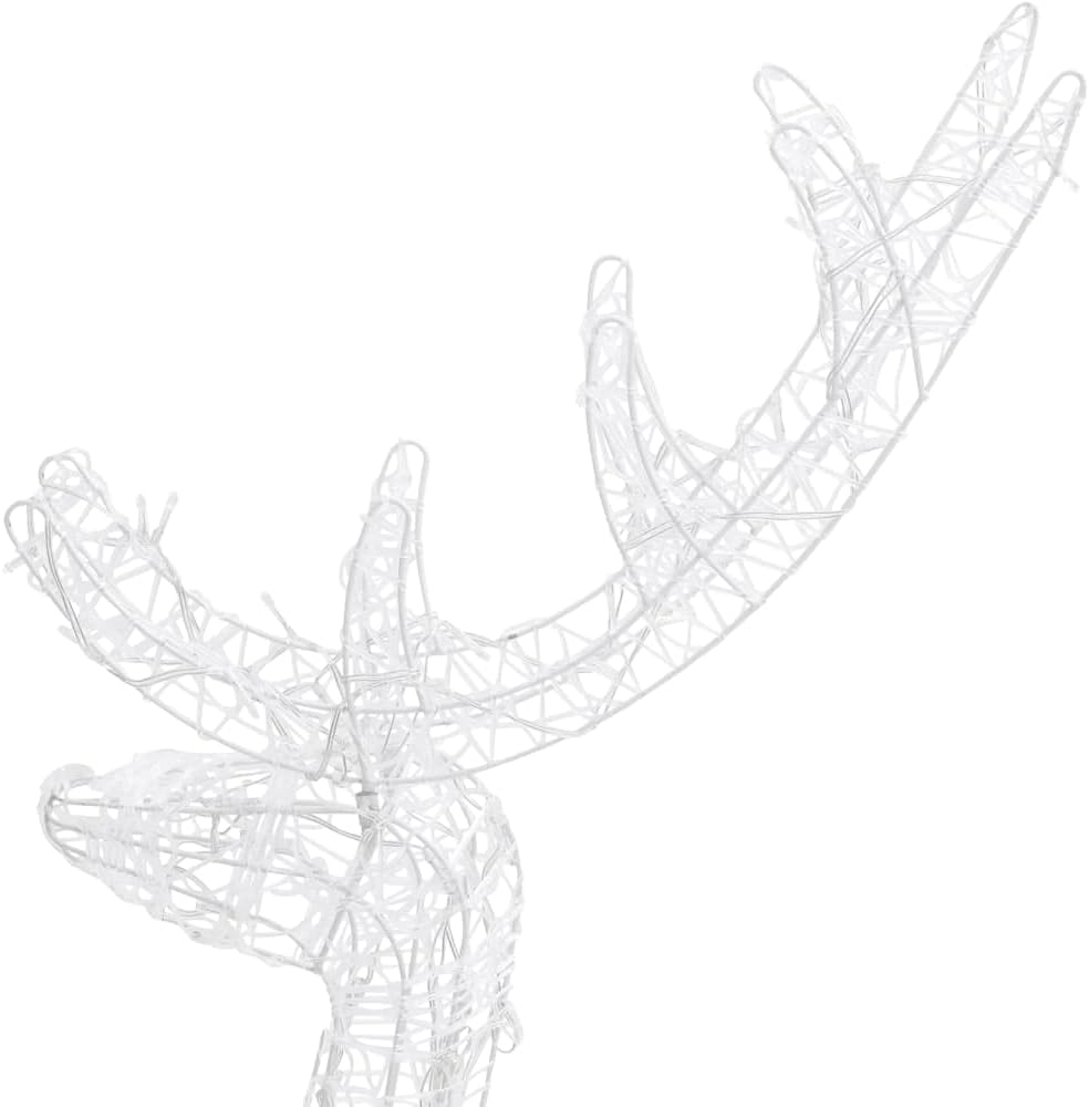 Christmas Reindeer, Xmas Light up Reindeer Outdoor Yard Christmas Decoration Acrylic Reindeer Family Christmas Decoration 300 LED Blue