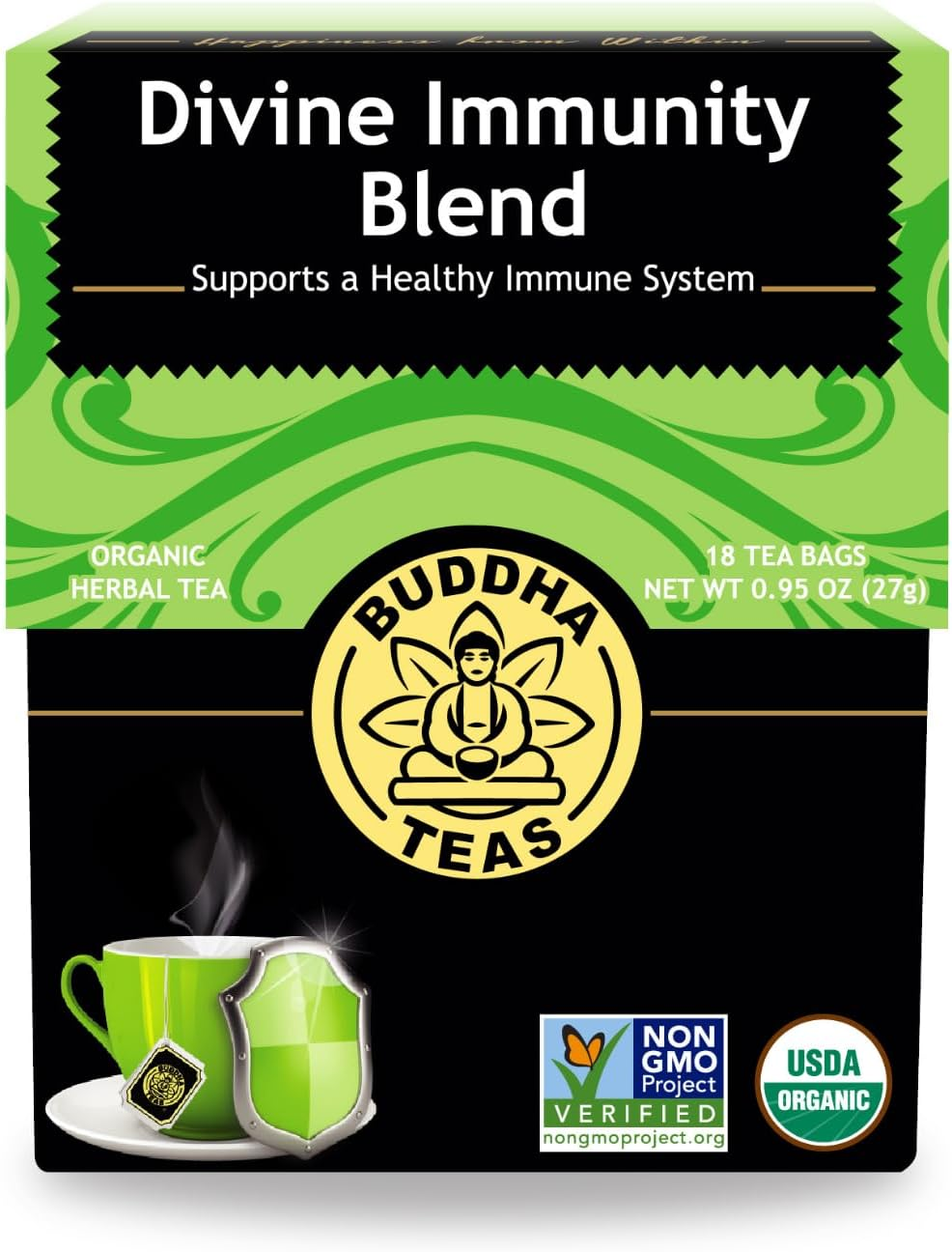 Buddha Teas Organic Divine Immunity Blend Tea 18 Teabags image number 3