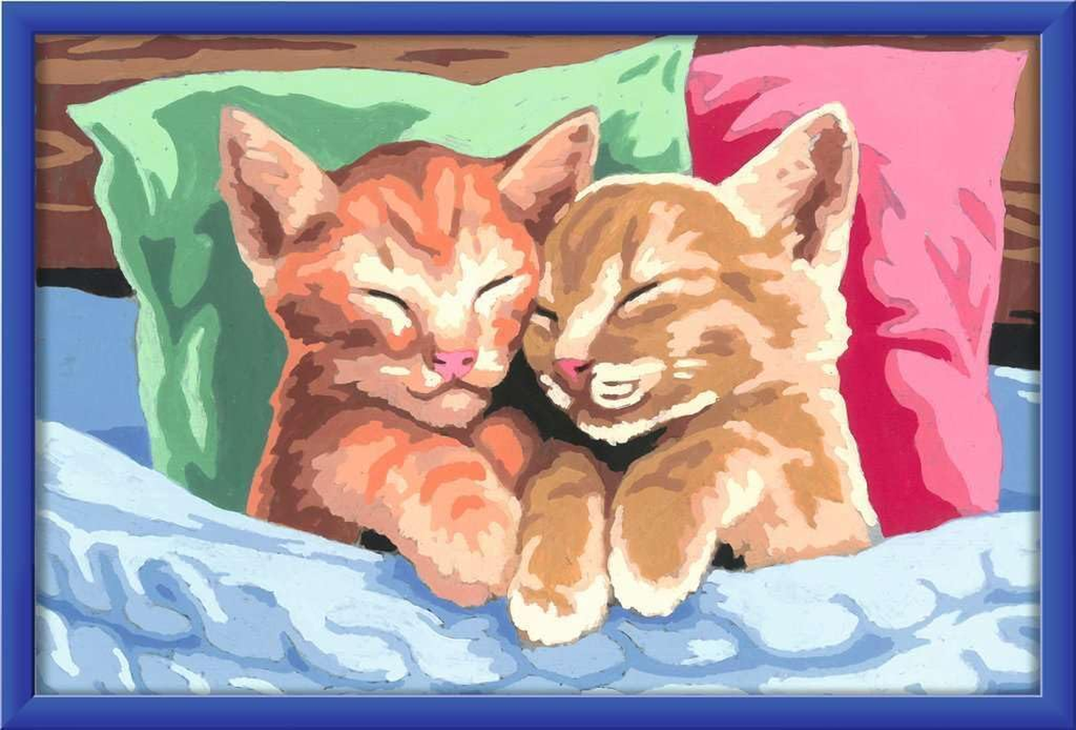 Ravensburger Malen Nach Zahlen 28986 - Verschmuste K&auml;tzchen - Kinder Ab 11 Jahren image number 4